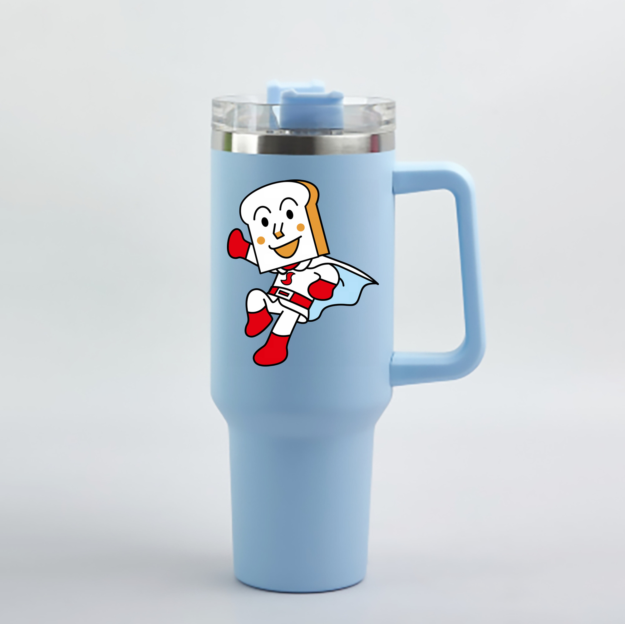 （画像用） アンパンマン Anpanman 1200mL車用タンブラー - クリスタルステッカー（プラスチックストロー付き）