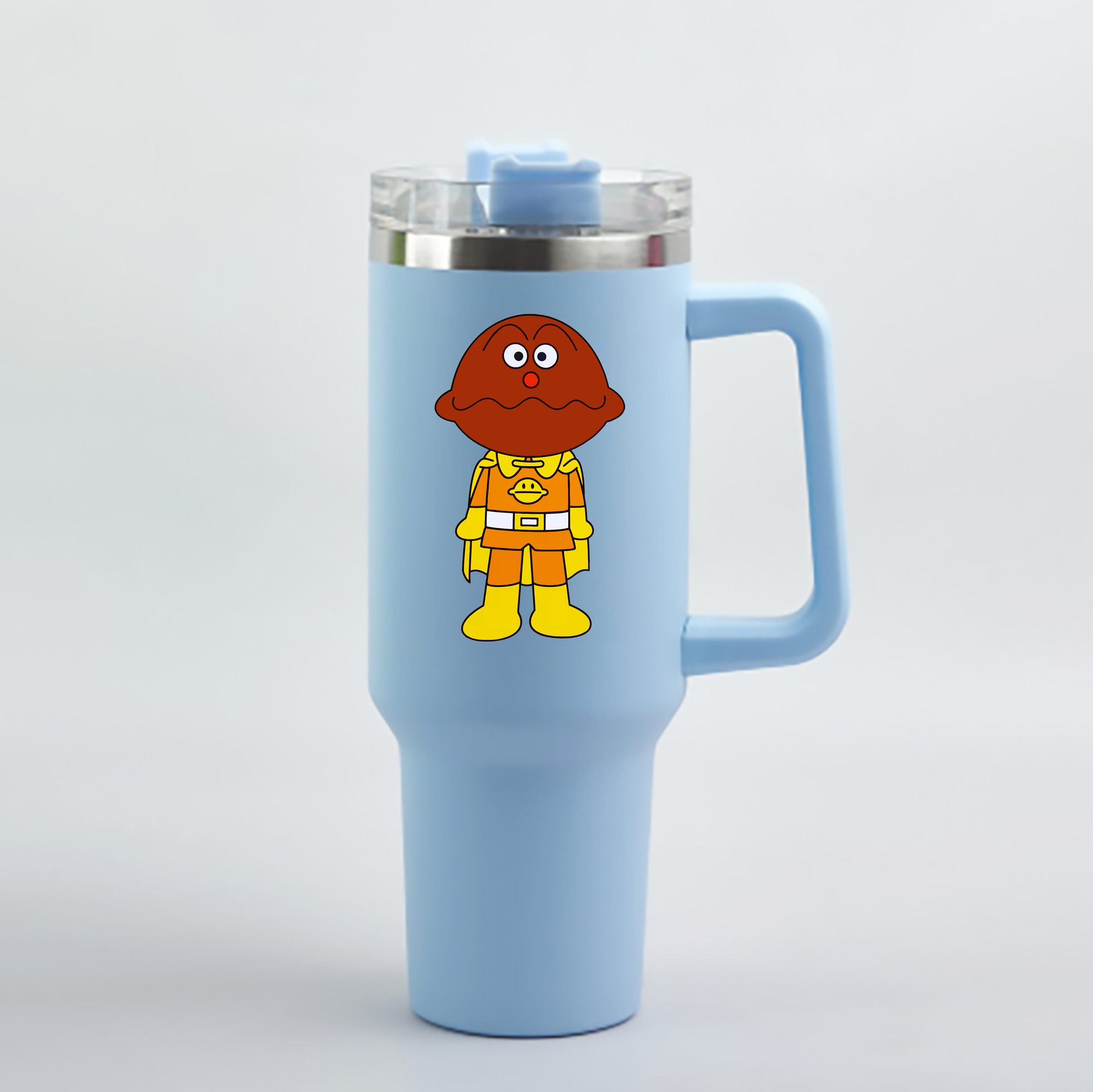 （画像用） アンパンマン Anpanman 1200mL車用タンブラー - クリスタルステッカー（プラスチックストロー付き）