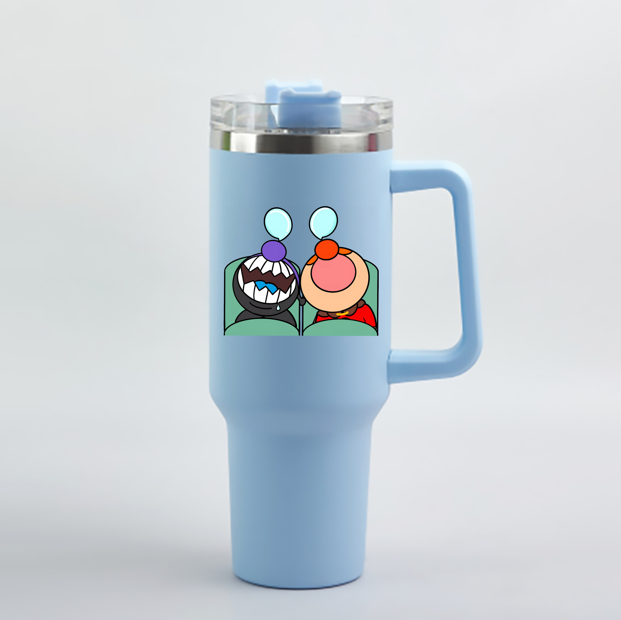 （画像用） アンパンマン Anpanman 1200mL車用タンブラー - クリスタルステッカー（プラスチックストロー付き）
