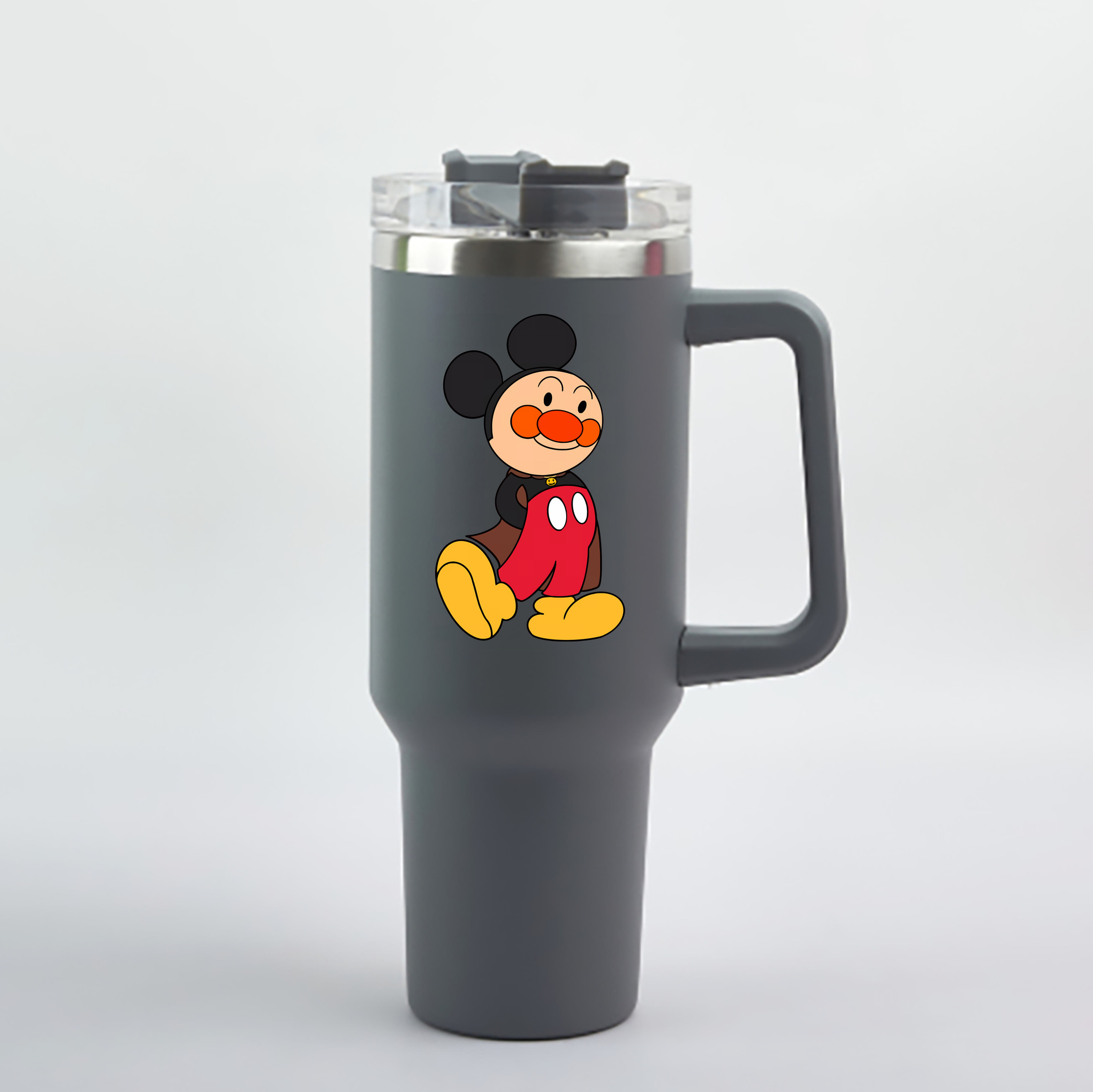 （画像用） アンパンマン Anpanman 1200mL車用タンブラー - クリスタルステッカー（プラスチックストロー付き）