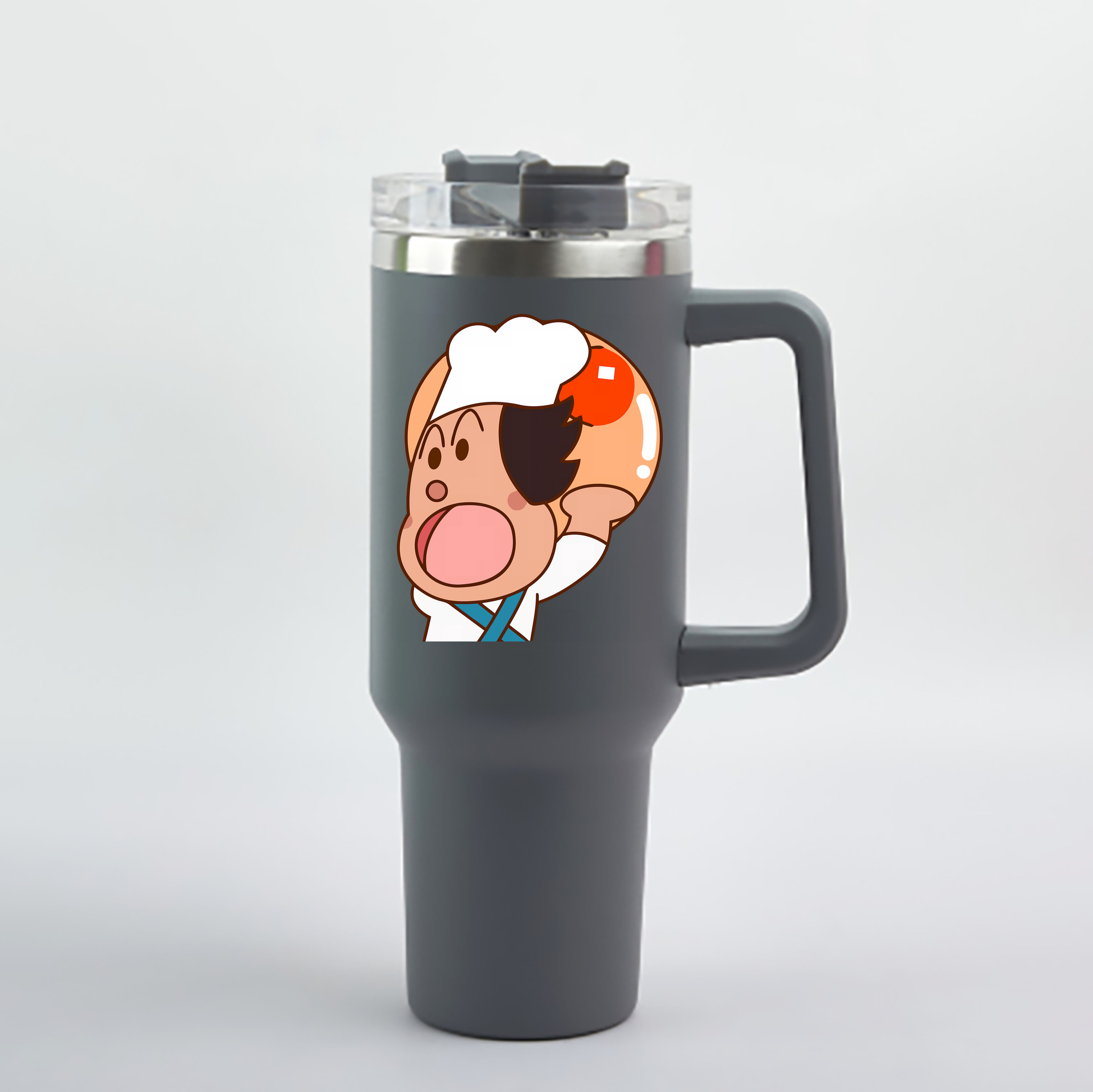 （画像用） アンパンマン Anpanman 1200mL車用タンブラー - クリスタルステッカー（プラスチックストロー付き）