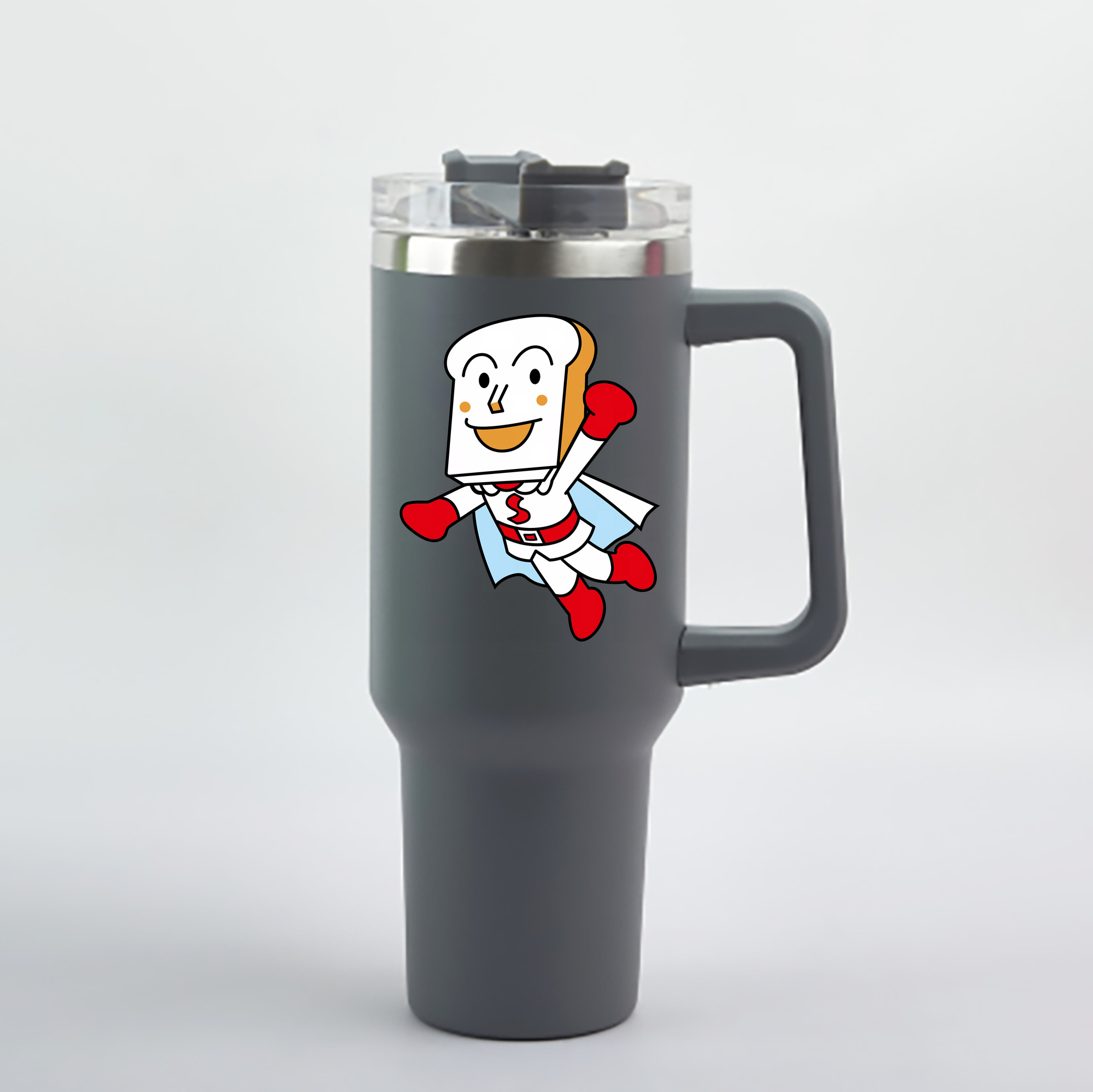 （画像用） アンパンマン Anpanman 1200mL車用タンブラー - クリスタルステッカー（プラスチックストロー付き）