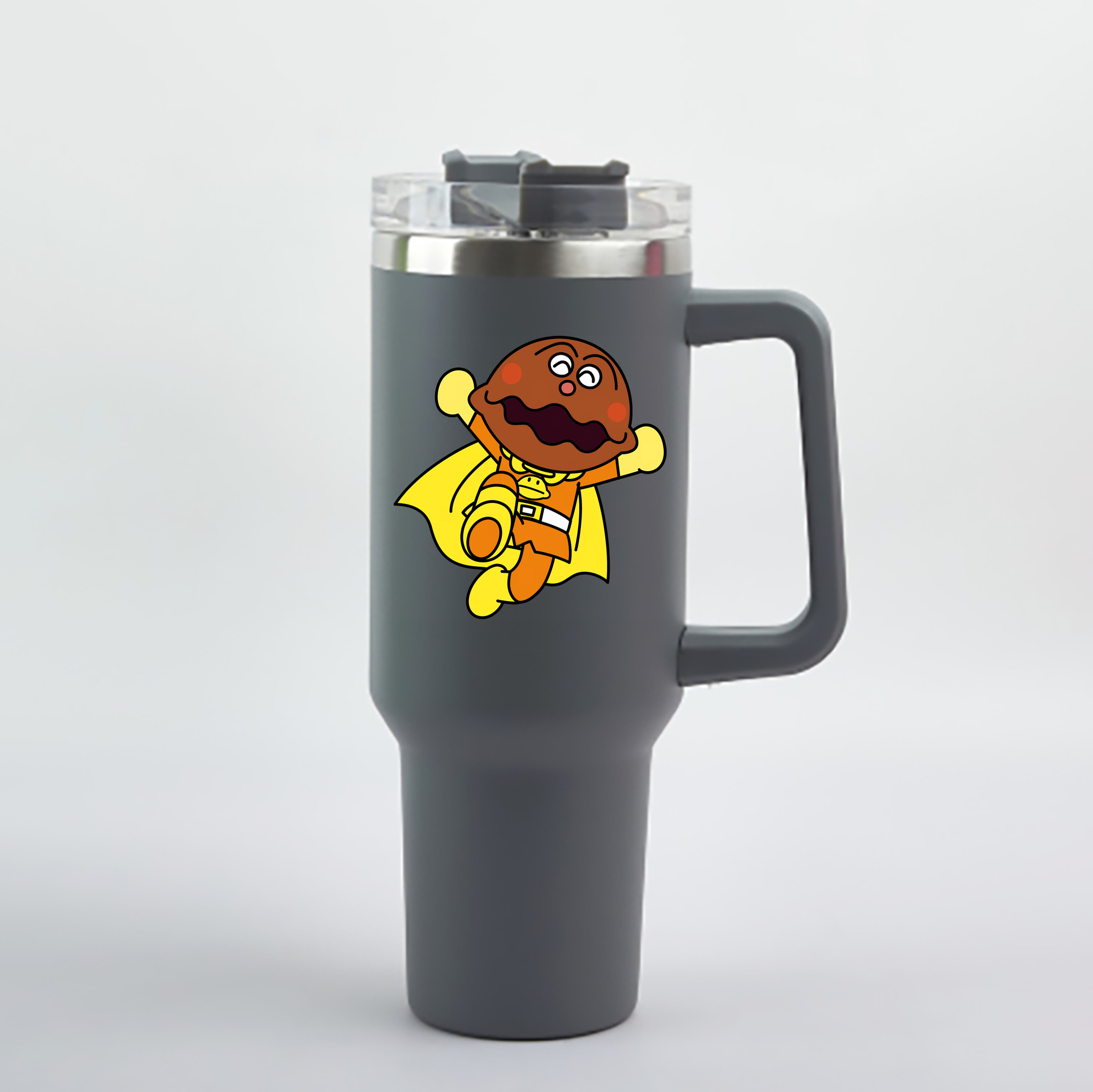 （画像用） アンパンマン Anpanman 1200mL車用タンブラー - クリスタルステッカー（プラスチックストロー付き）