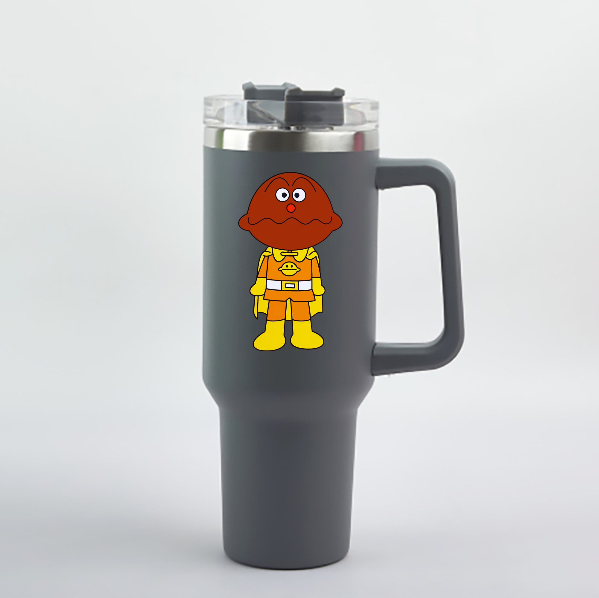 （画像用） アンパンマン Anpanman 1200mL車用タンブラー - クリスタルステッカー（プラスチックストロー付き）