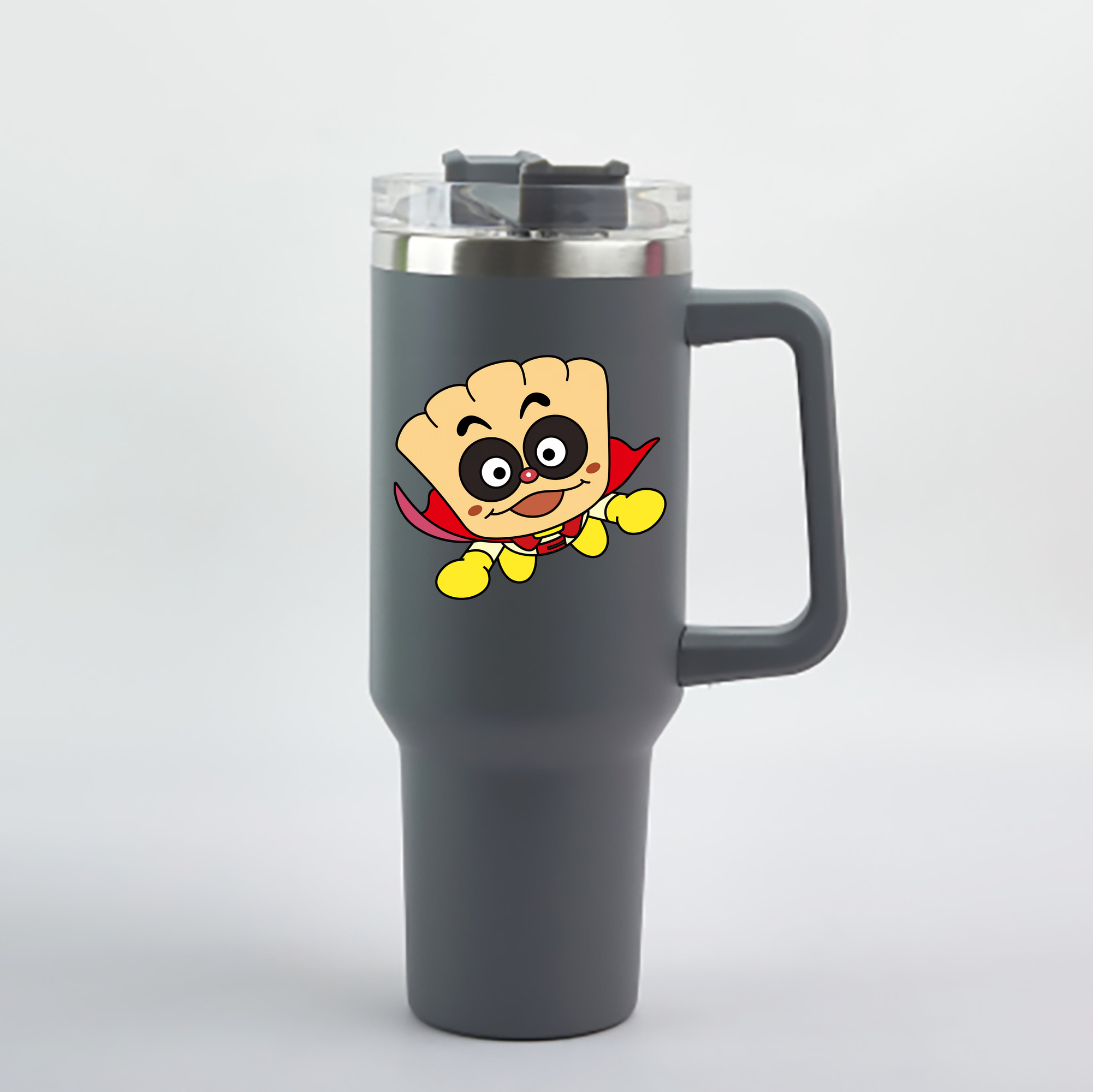 （画像用） アンパンマン Anpanman 1200mL車用タンブラー - クリスタルステッカー（プラスチックストロー付き）