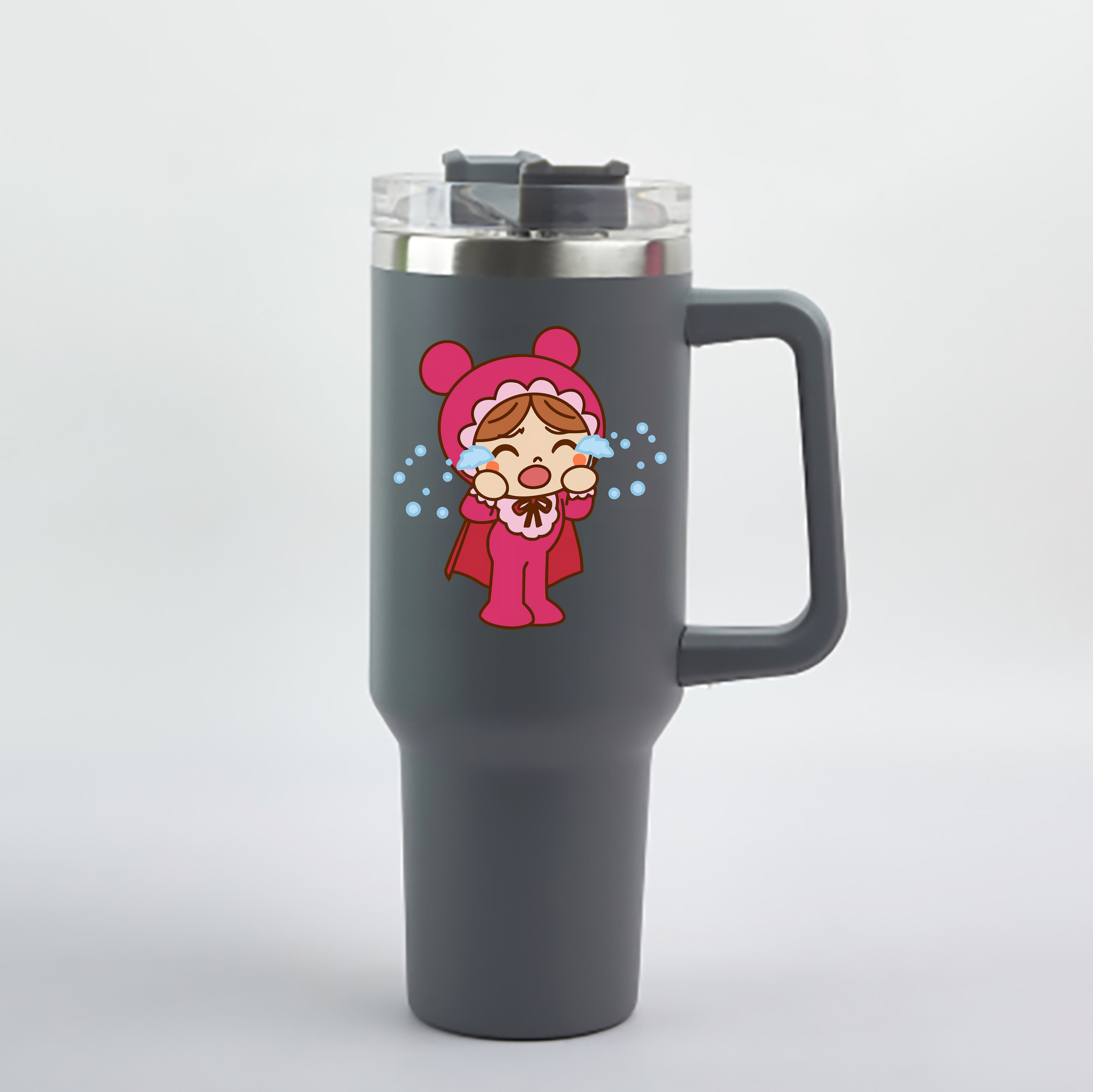 （画像用） アンパンマン Anpanman 1200mL車用タンブラー - クリスタルステッカー（プラスチックストロー付き）