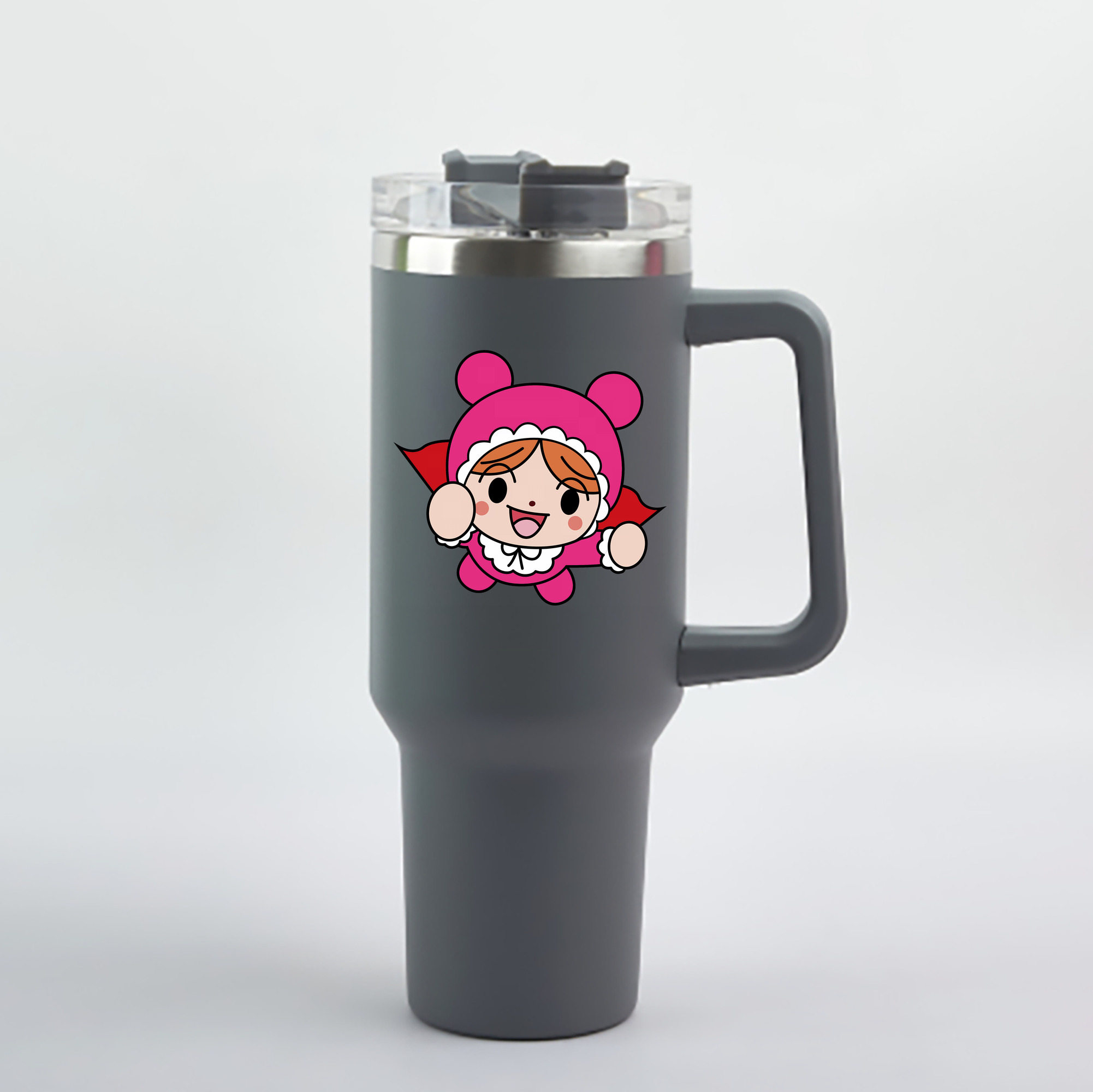 （画像用） アンパンマン Anpanman 1200mL車用タンブラー - クリスタルステッカー（プラスチックストロー付き）