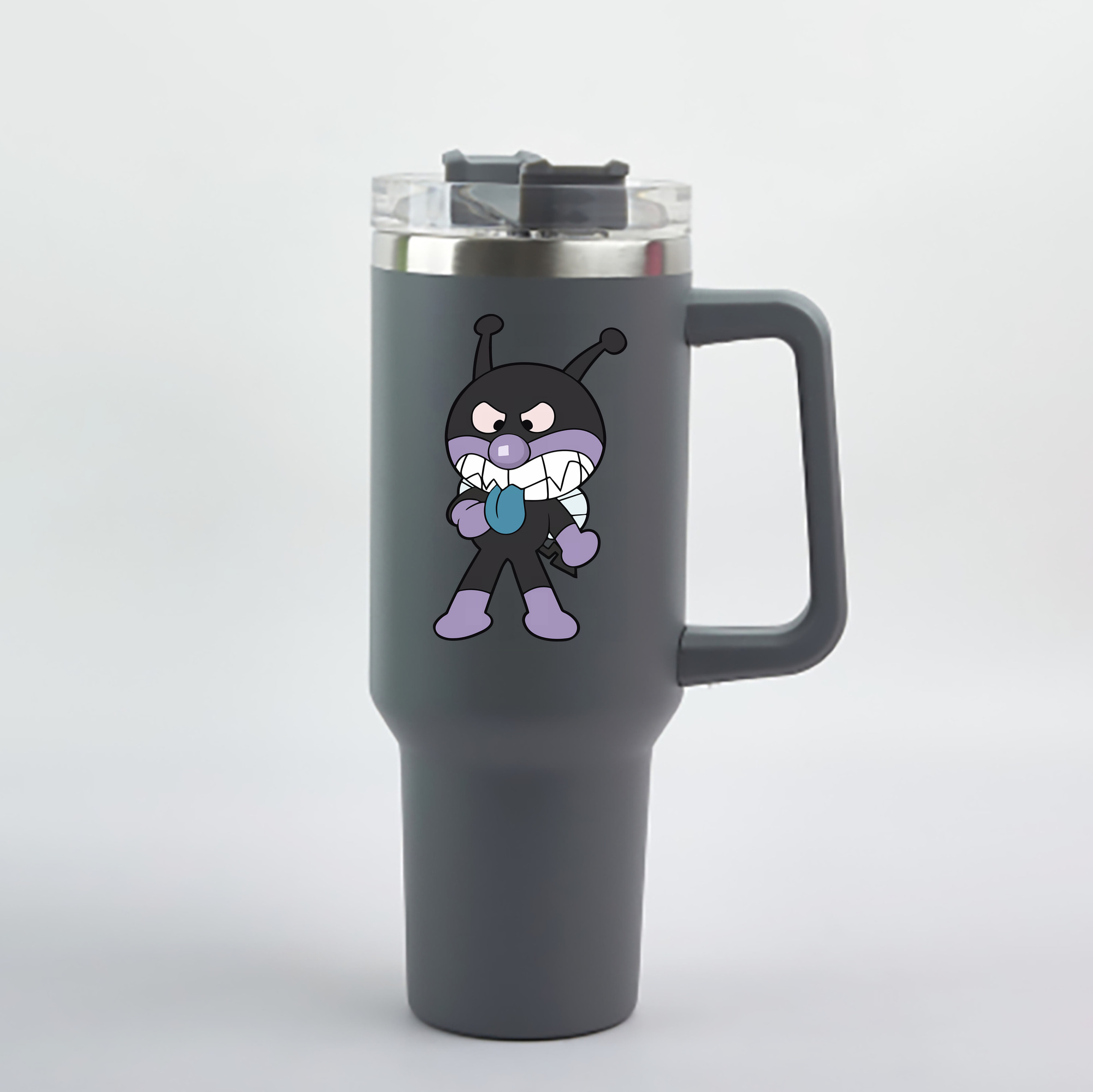 （画像用） アンパンマン Anpanman 1200mL車用タンブラー - クリスタルステッカー（プラスチックストロー付き）
