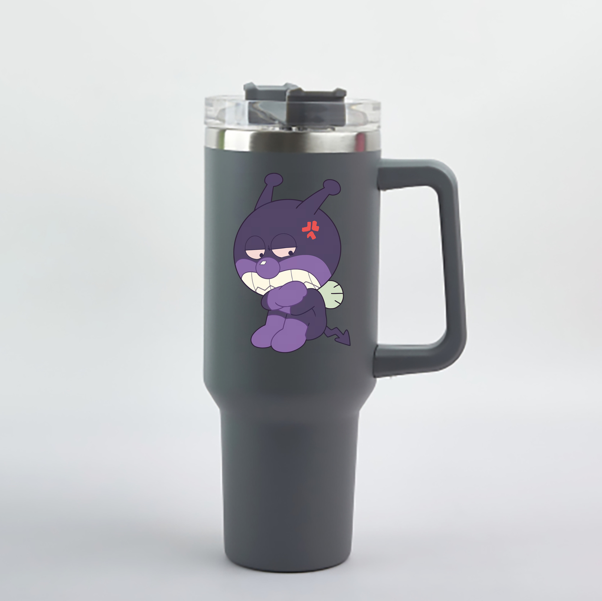 （画像用） アンパンマン Anpanman 1200mL車用タンブラー - クリスタルステッカー（プラスチックストロー付き）