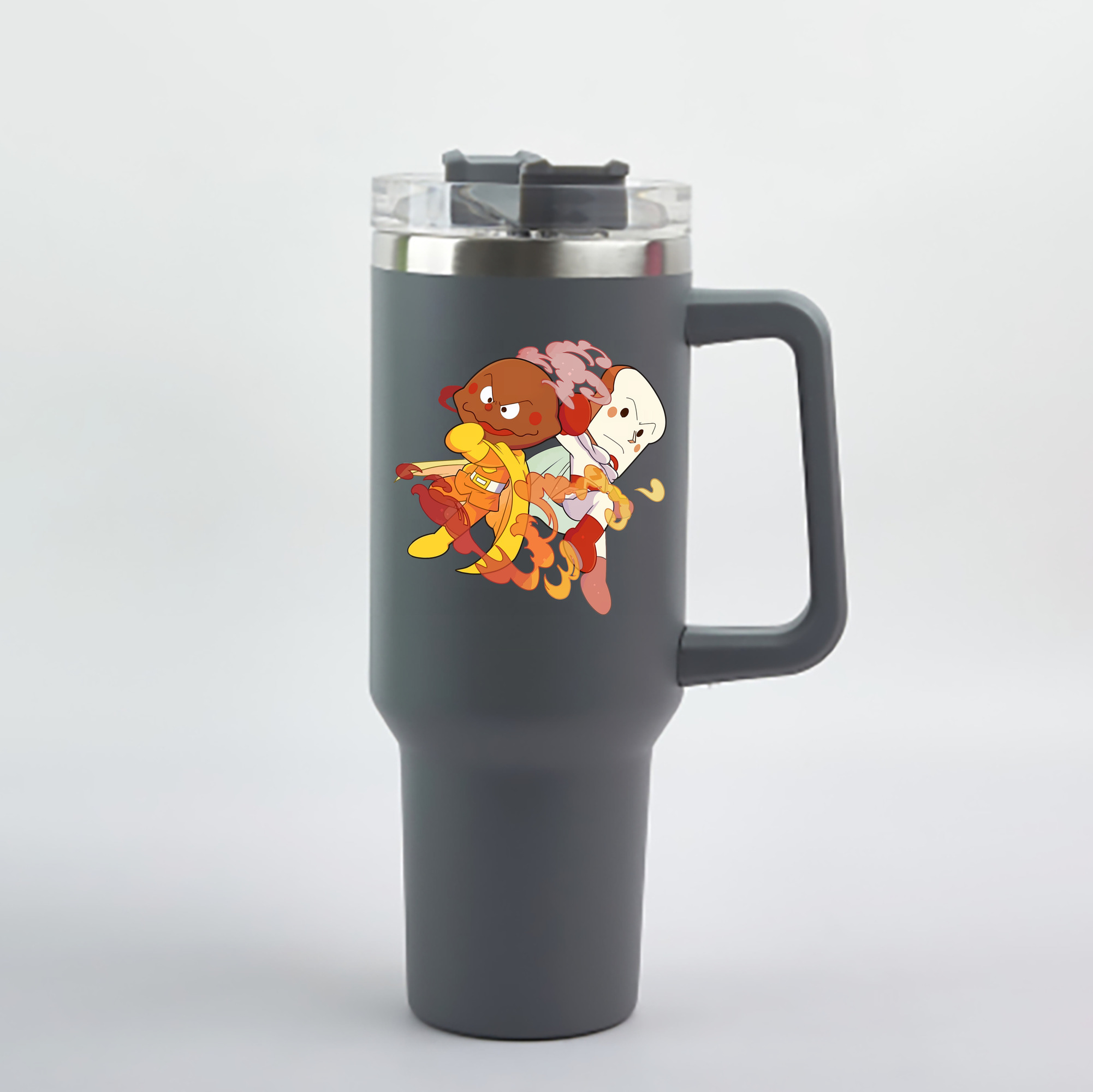 （画像用） アンパンマン Anpanman 1200mL車用タンブラー - クリスタルステッカー（プラスチックストロー付き）