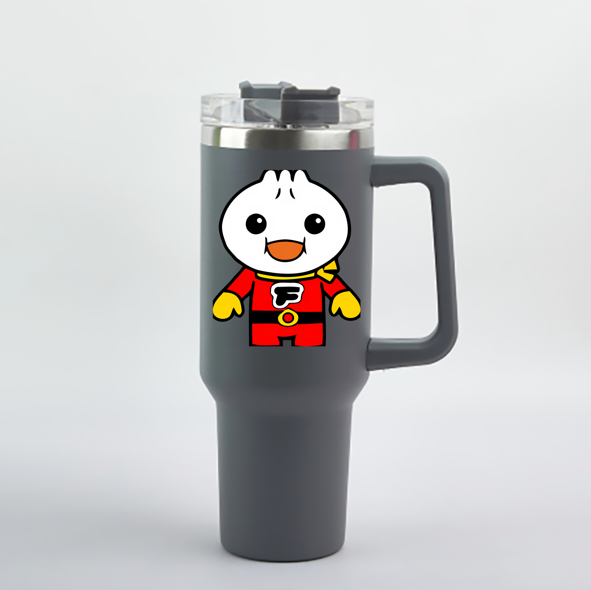 （画像用） アンパンマン Anpanman 1200mL車用タンブラー - クリスタルステッカー（プラスチックストロー付き）