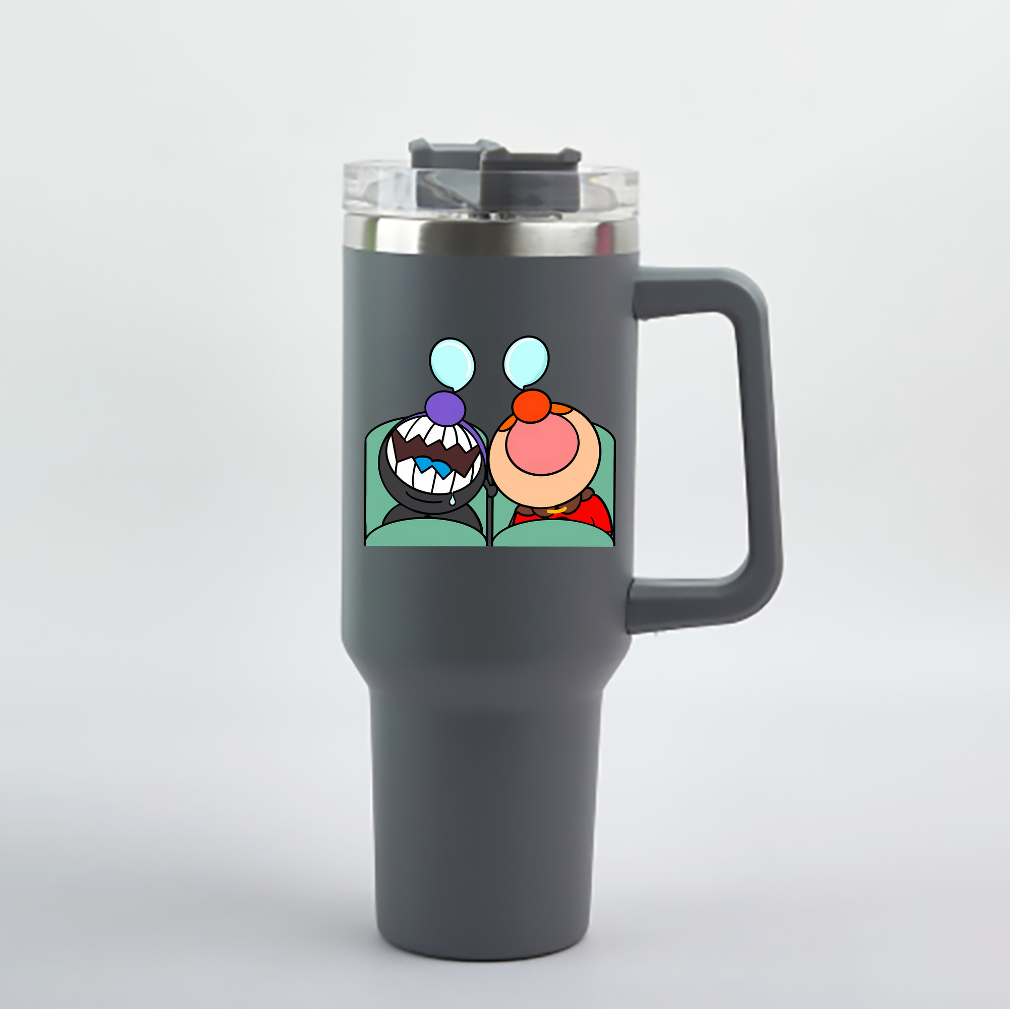 （画像用） アンパンマン Anpanman 1200mL車用タンブラー - クリスタルステッカー（プラスチックストロー付き）