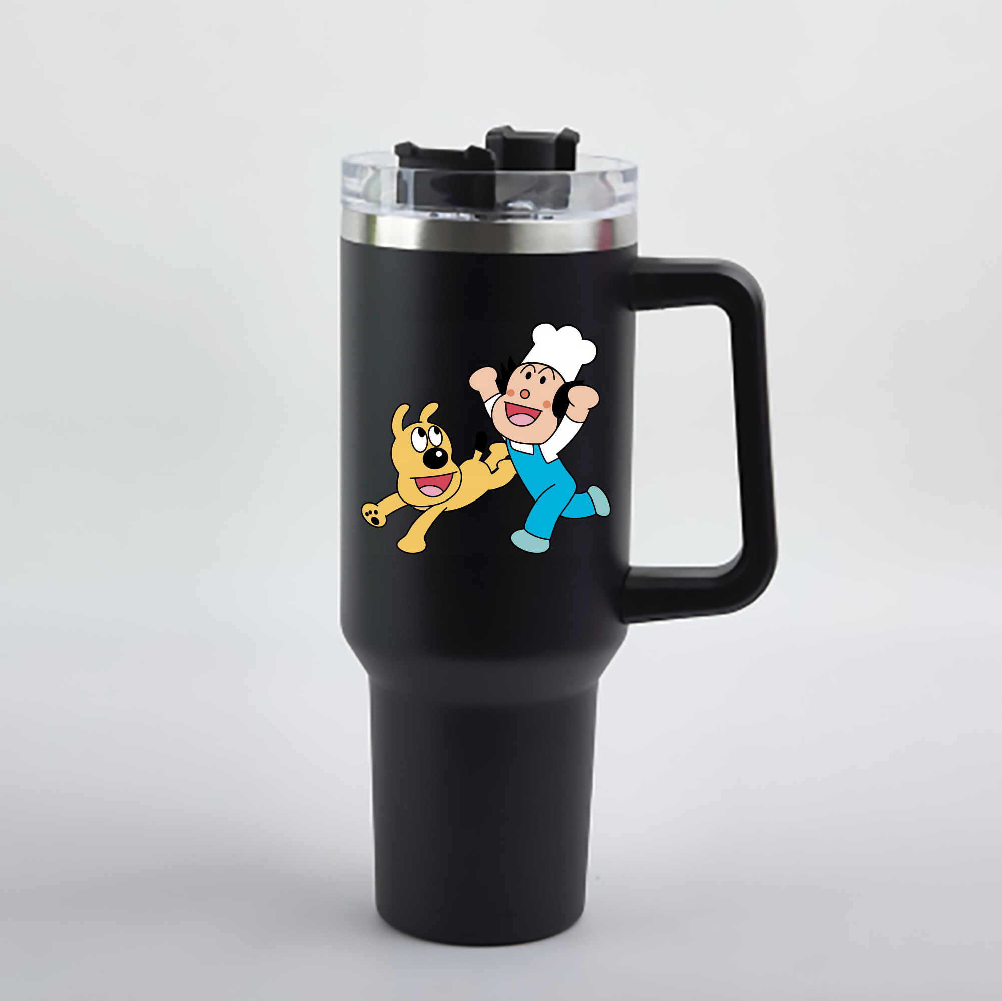（画像用） アンパンマン Anpanman 1200mL車用タンブラー - クリスタルステッカー（プラスチックストロー付き）