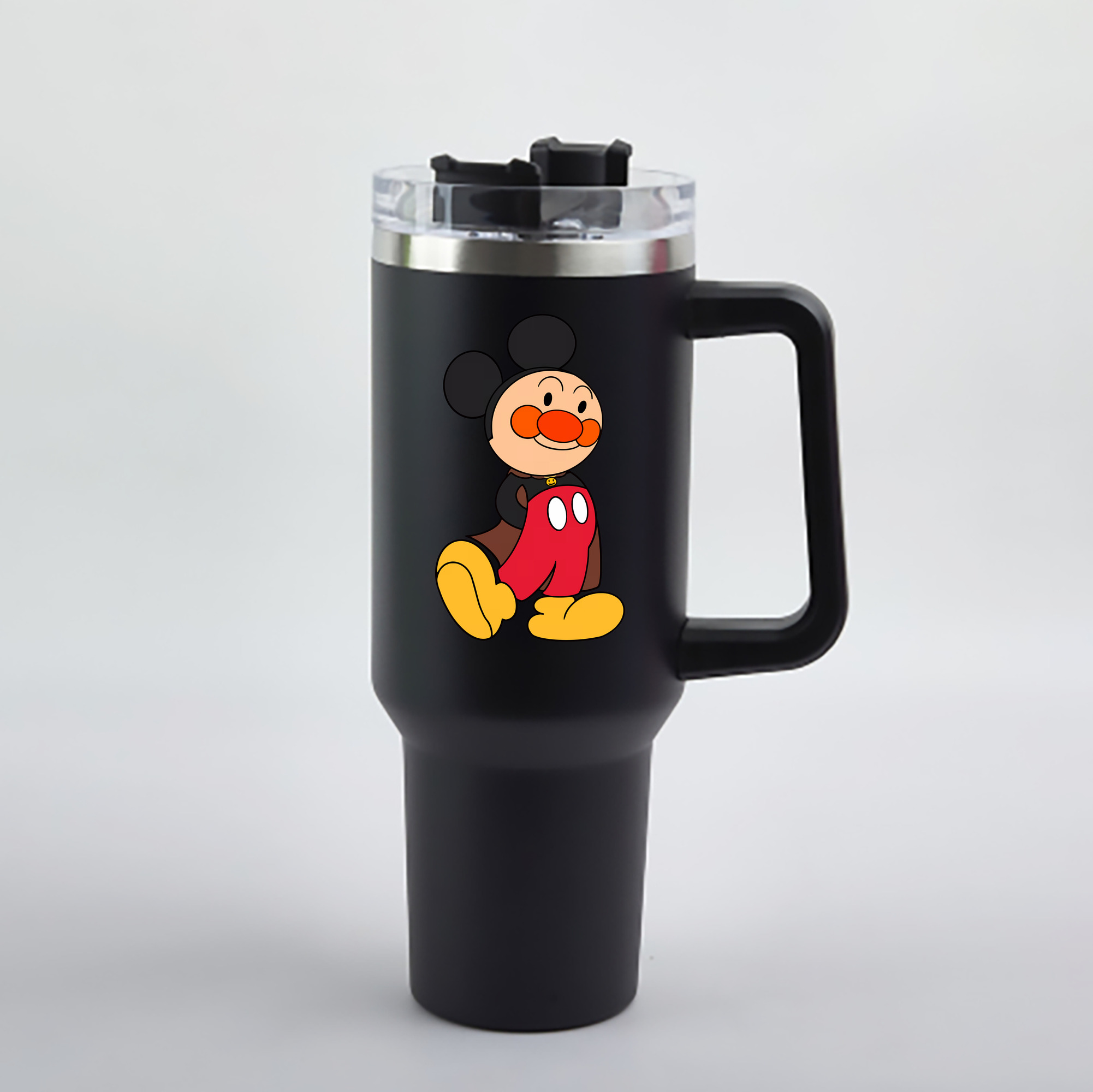 （画像用） アンパンマン Anpanman 1200mL車用タンブラー - クリスタルステッカー（プラスチックストロー付き）