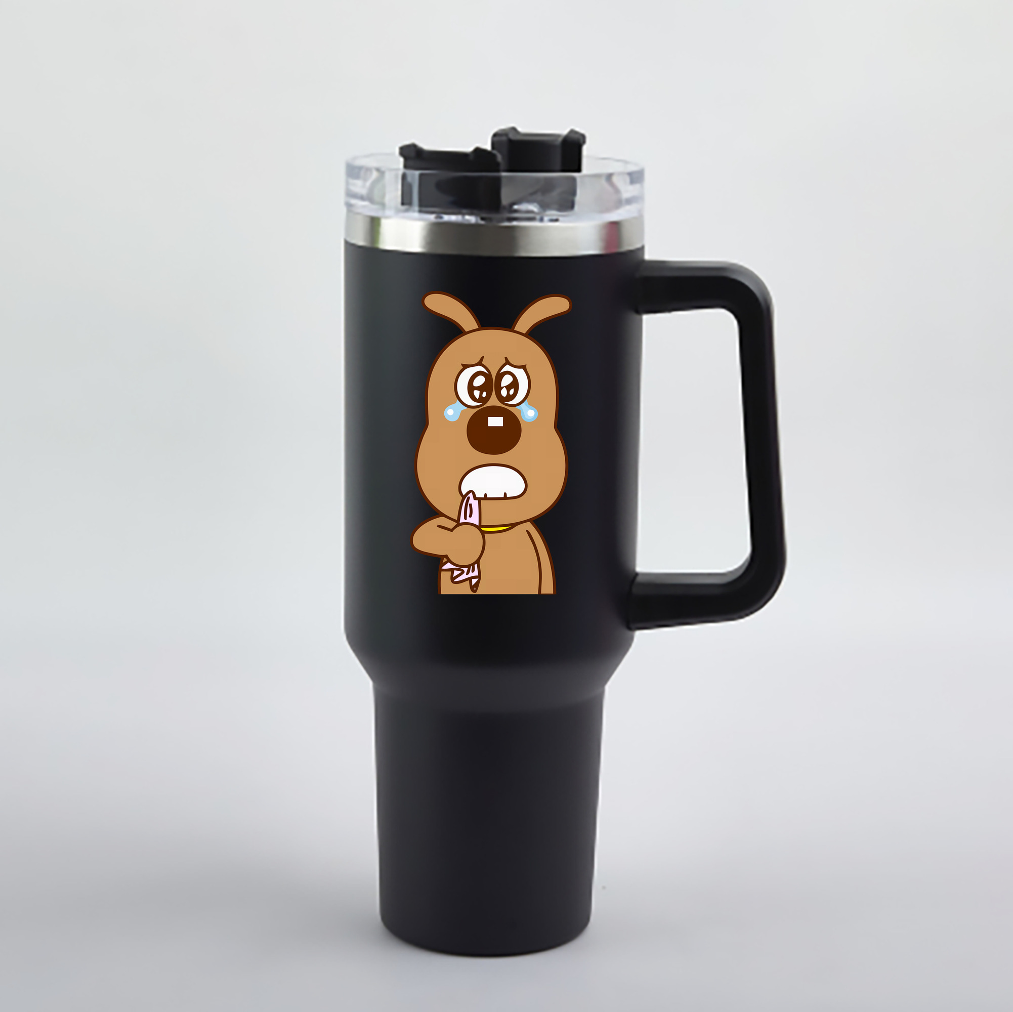 （画像用） アンパンマン Anpanman 1200mL車用タンブラー - クリスタルステッカー（プラスチックストロー付き）