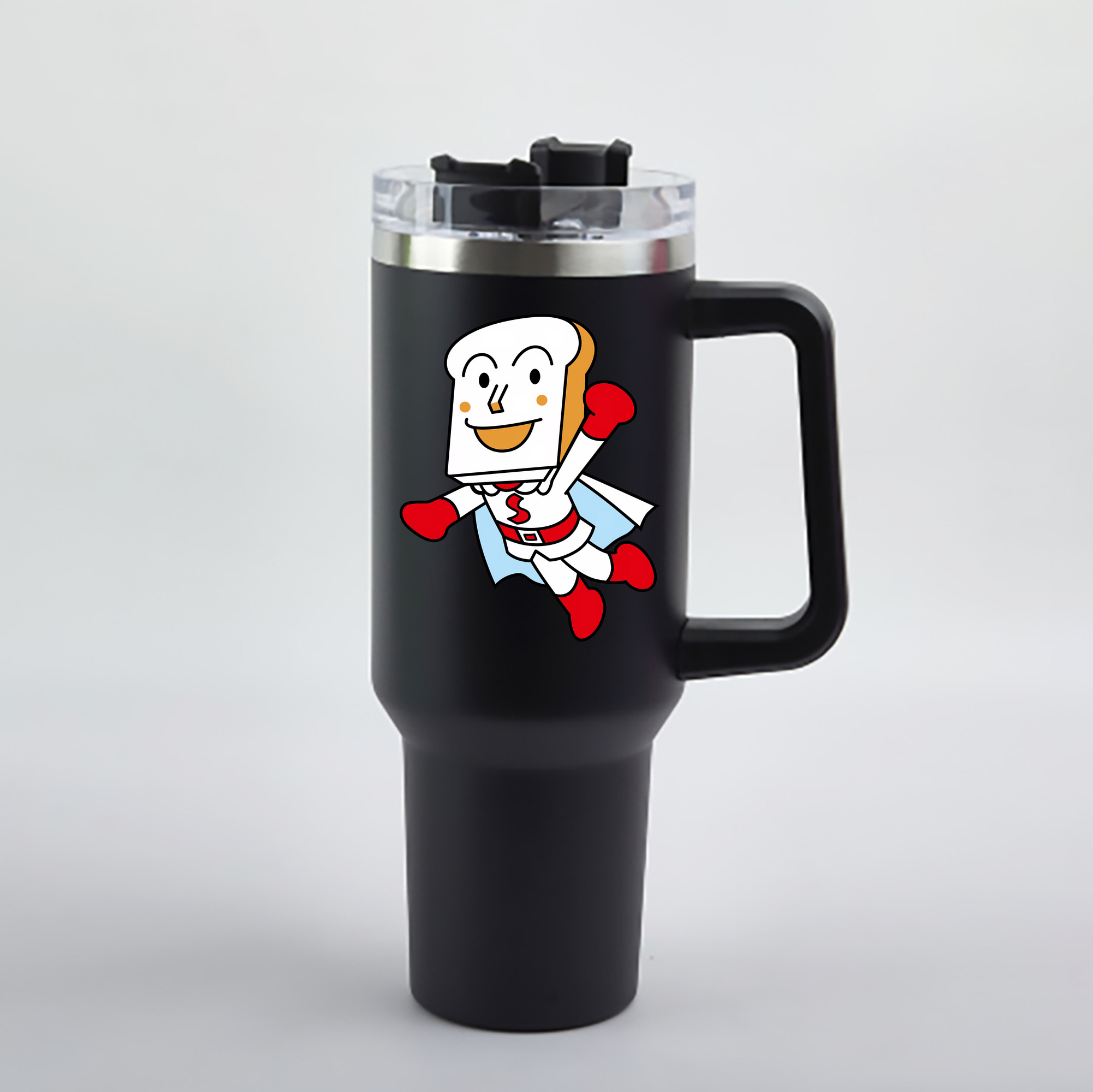（画像用） アンパンマン Anpanman 1200mL車用タンブラー - クリスタルステッカー（プラスチックストロー付き）