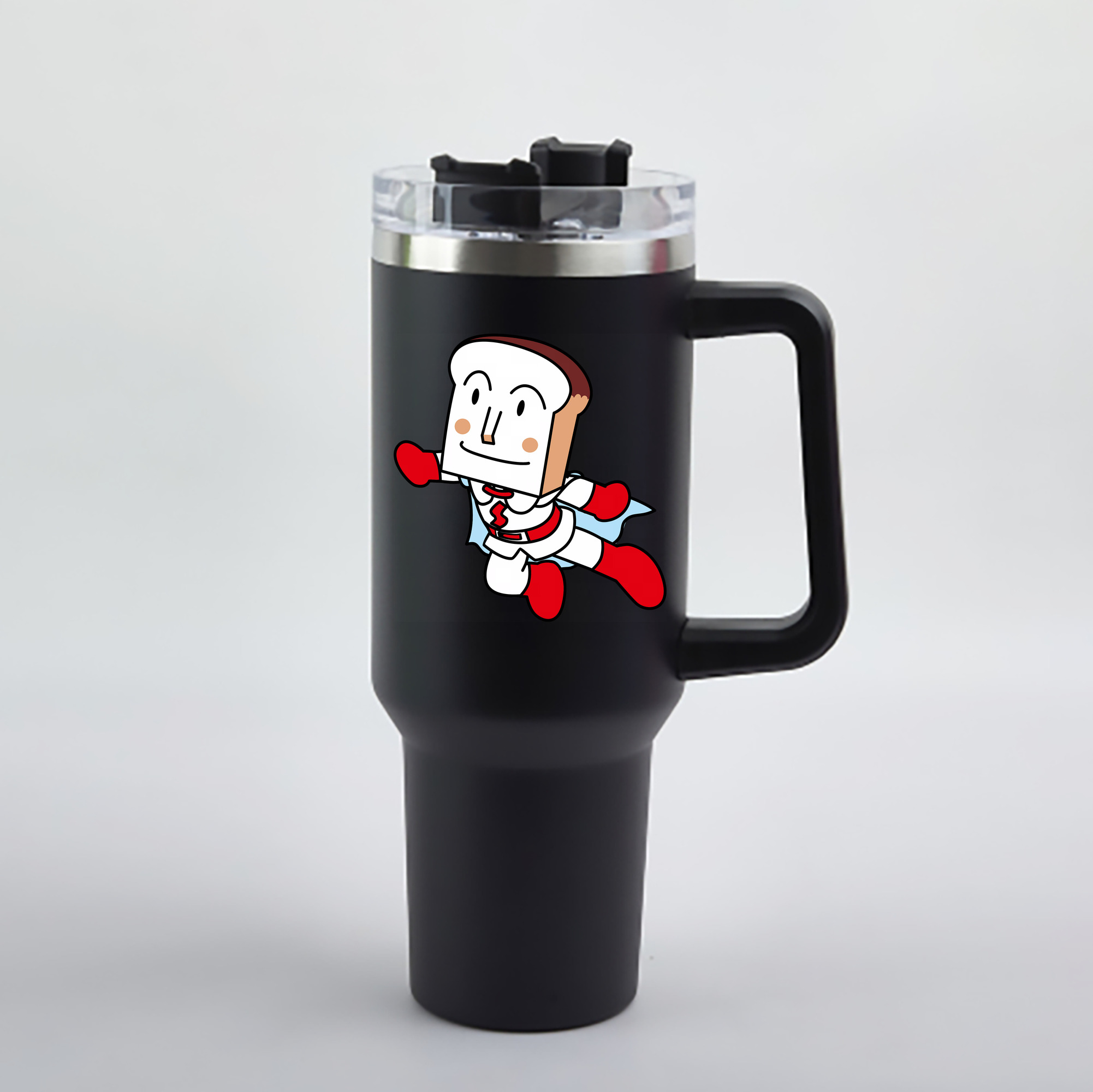 （画像用） アンパンマン Anpanman 1200mL車用タンブラー - クリスタルステッカー（プラスチックストロー付き）