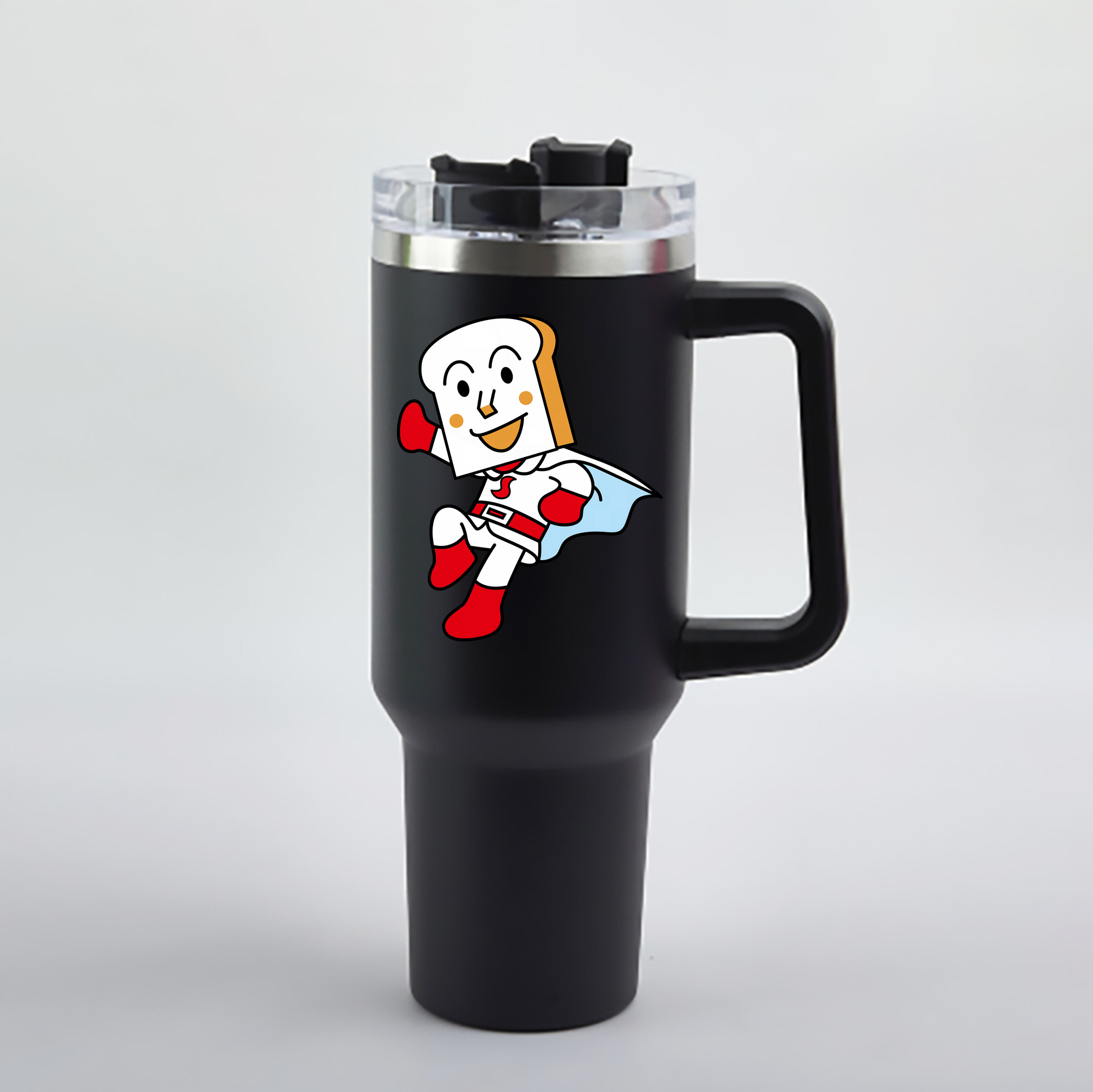 （画像用） アンパンマン Anpanman 1200mL車用タンブラー - クリスタルステッカー（プラスチックストロー付き）