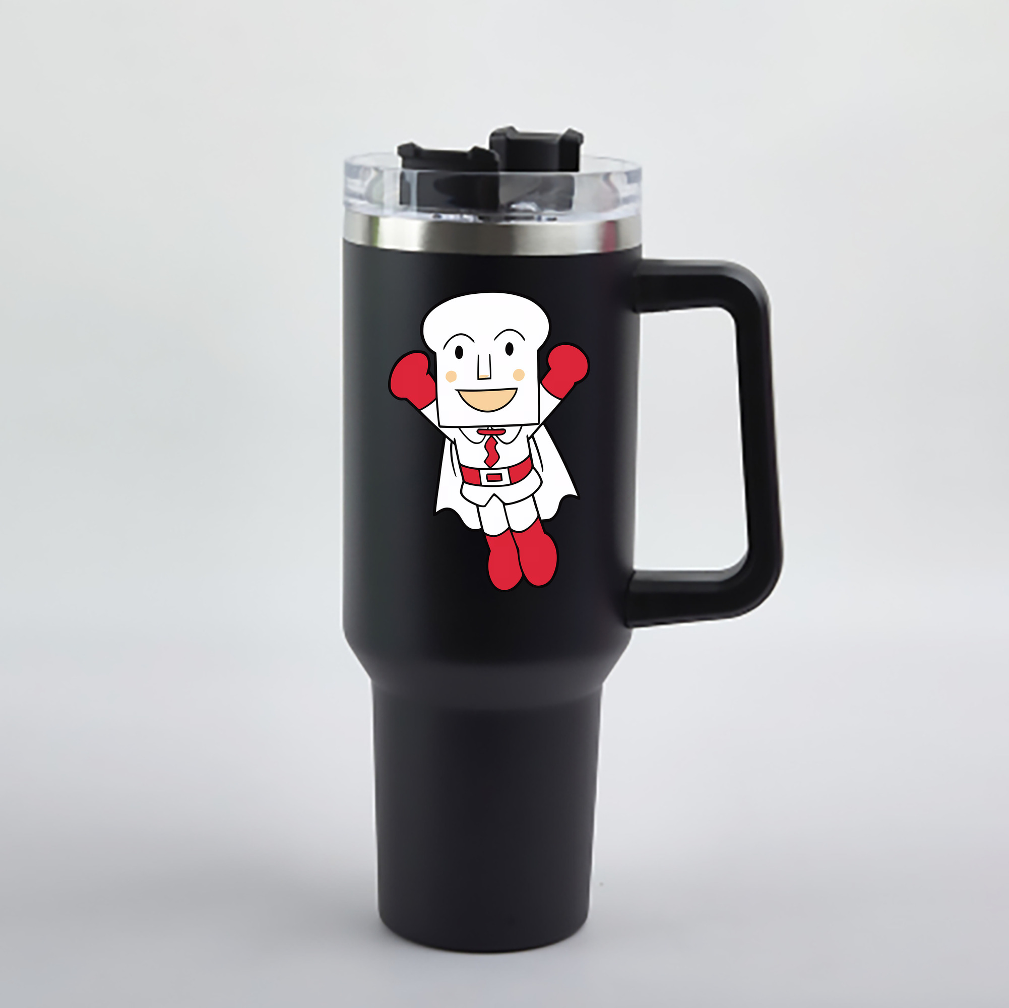 （画像用） アンパンマン Anpanman 1200mL車用タンブラー - クリスタルステッカー（プラスチックストロー付き）