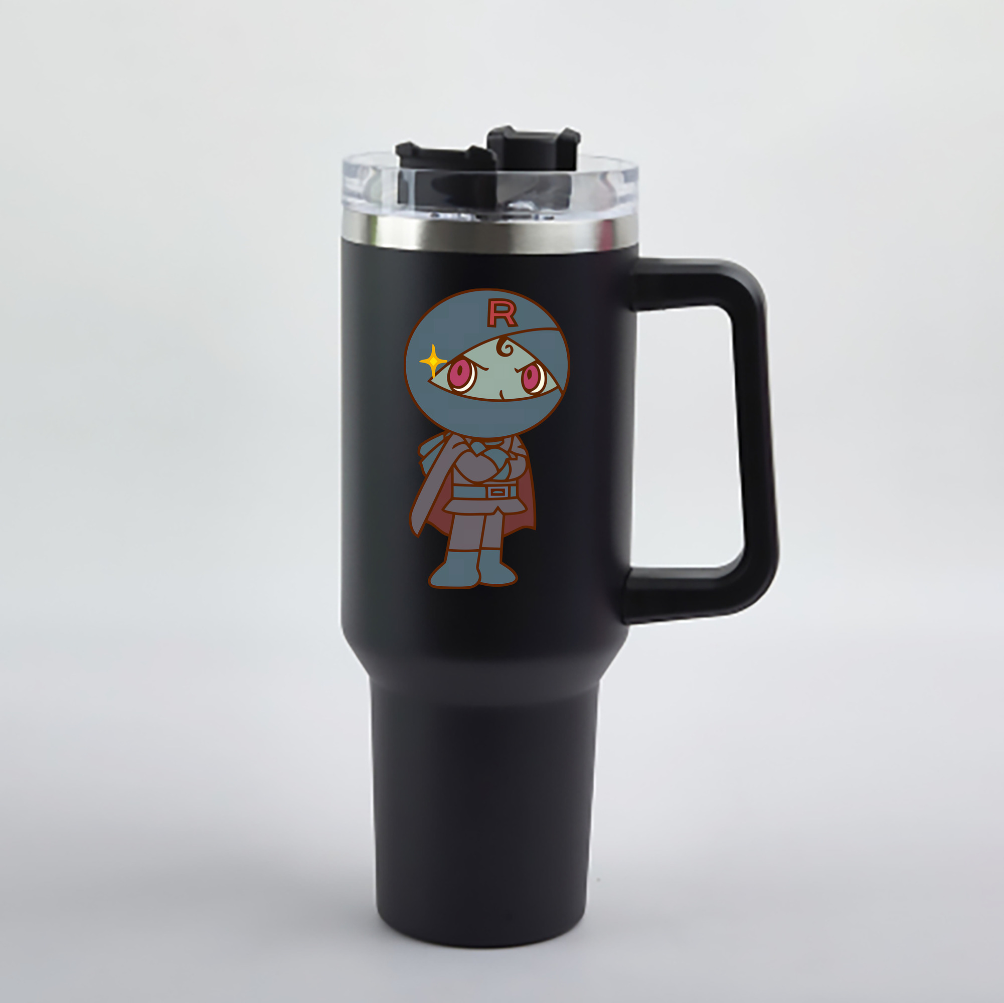 （画像用） アンパンマン Anpanman 1200mL車用タンブラー - クリスタルステッカー（プラスチックストロー付き）