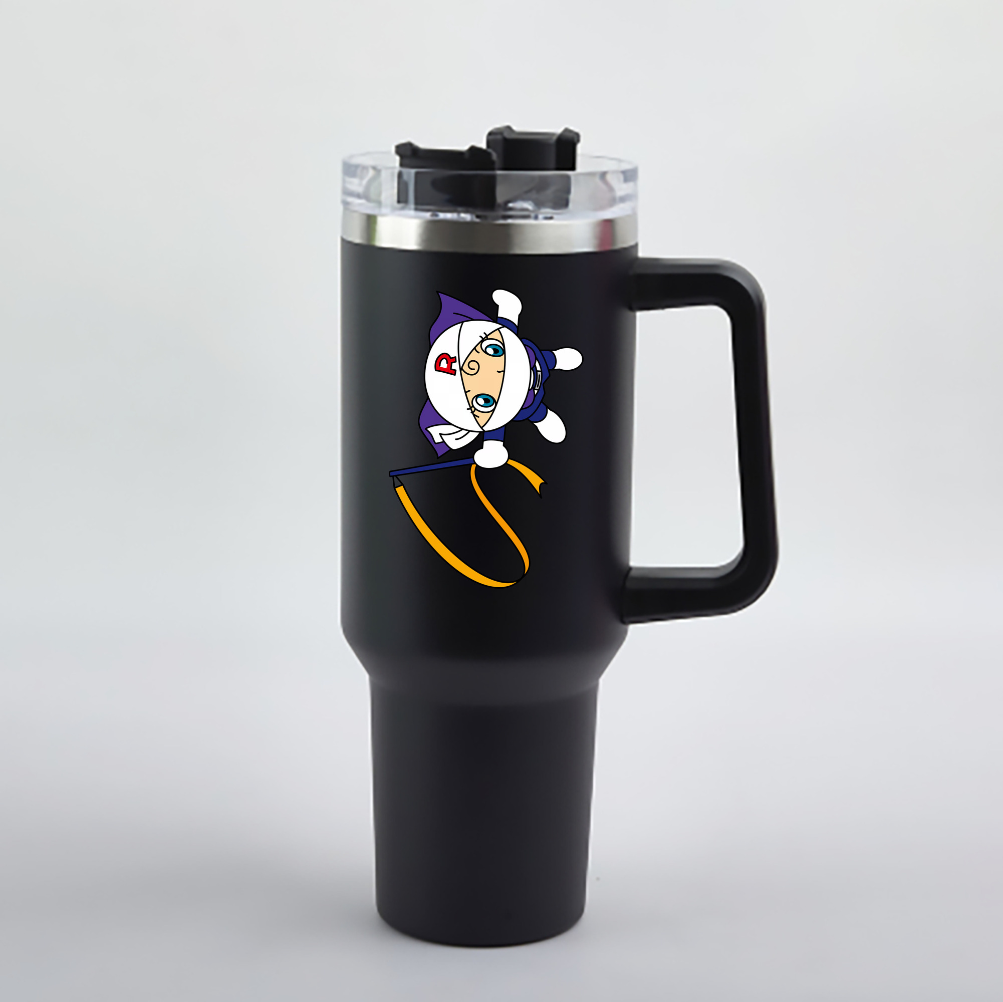 （画像用） アンパンマン Anpanman 1200mL車用タンブラー - クリスタルステッカー（プラスチックストロー付き）
