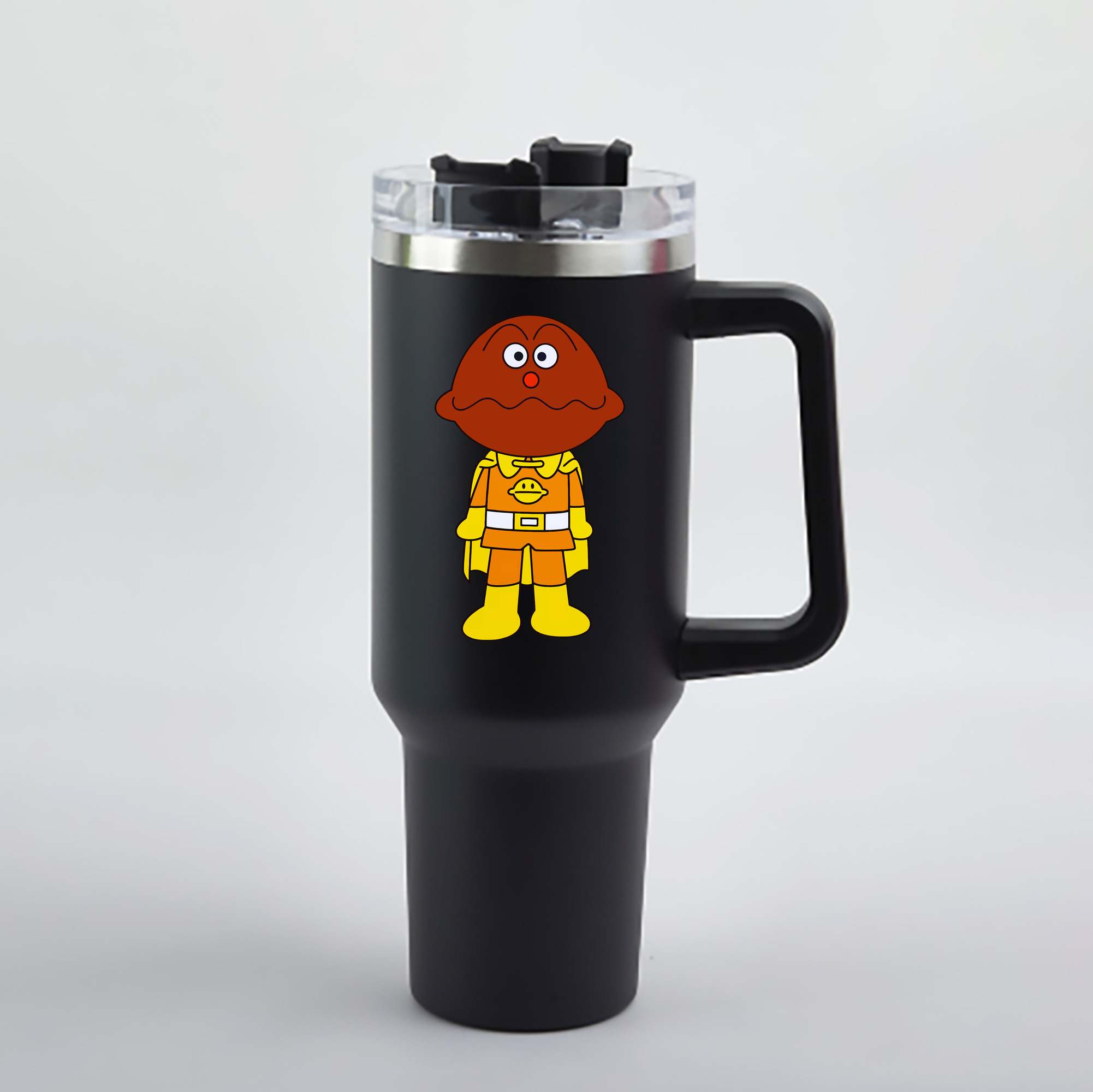 （画像用） アンパンマン Anpanman 1200mL車用タンブラー - クリスタルステッカー（プラスチックストロー付き）