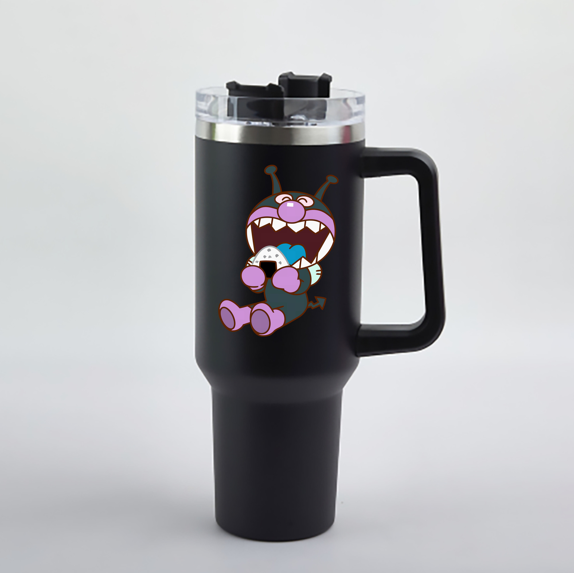 （画像用） アンパンマン Anpanman 1200mL車用タンブラー - クリスタルステッカー（プラスチックストロー付き）