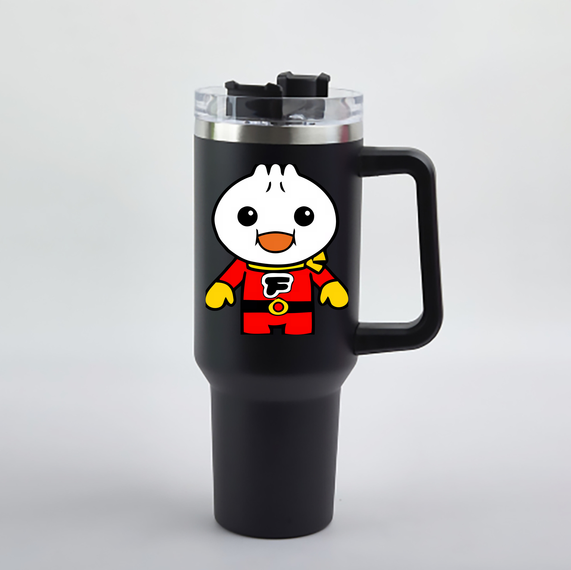（画像用） アンパンマン Anpanman 1200mL車用タンブラー - クリスタルステッカー（プラスチックストロー付き）