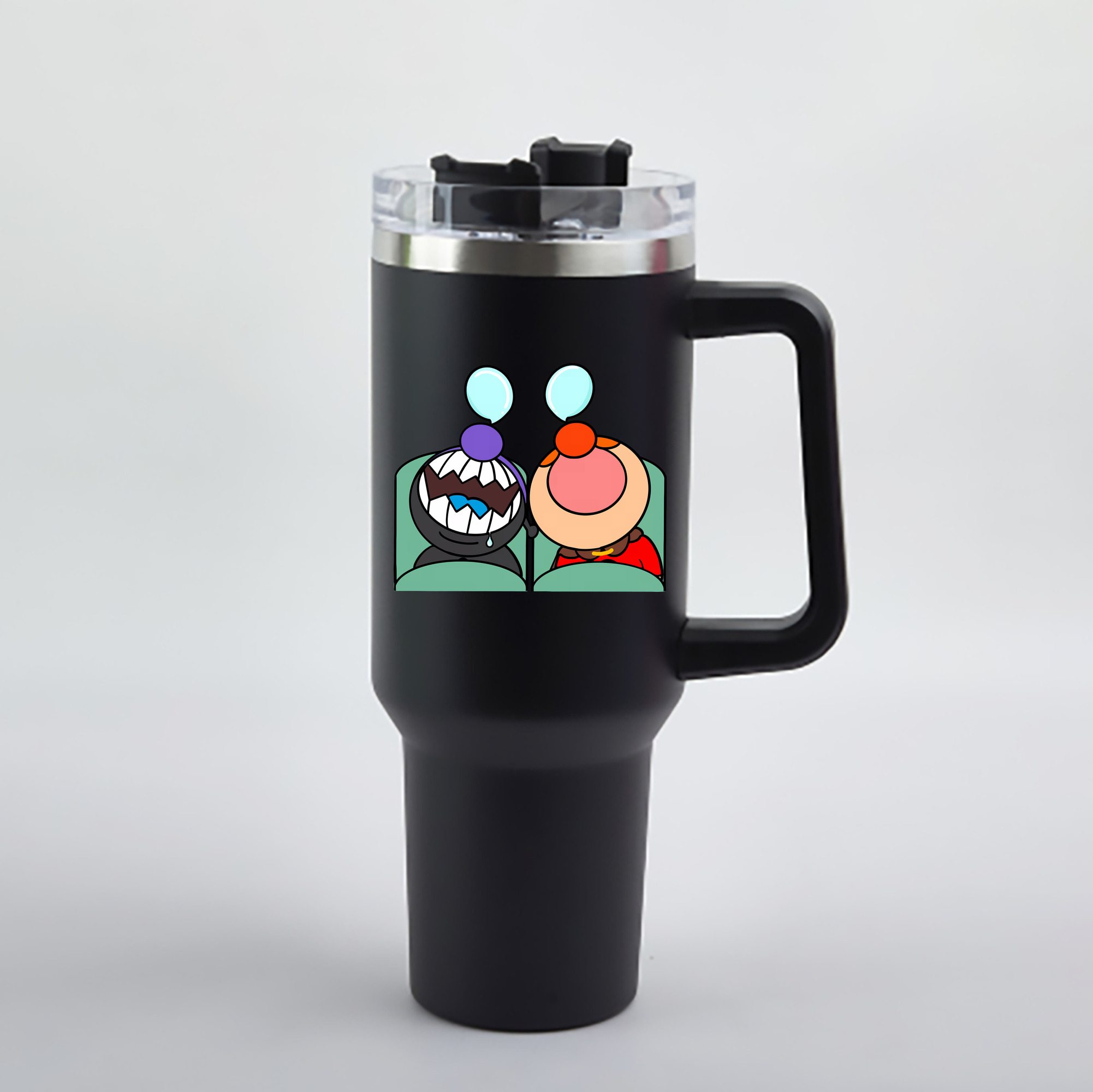 （画像用） アンパンマン Anpanman 1200mL車用タンブラー - クリスタルステッカー（プラスチックストロー付き）