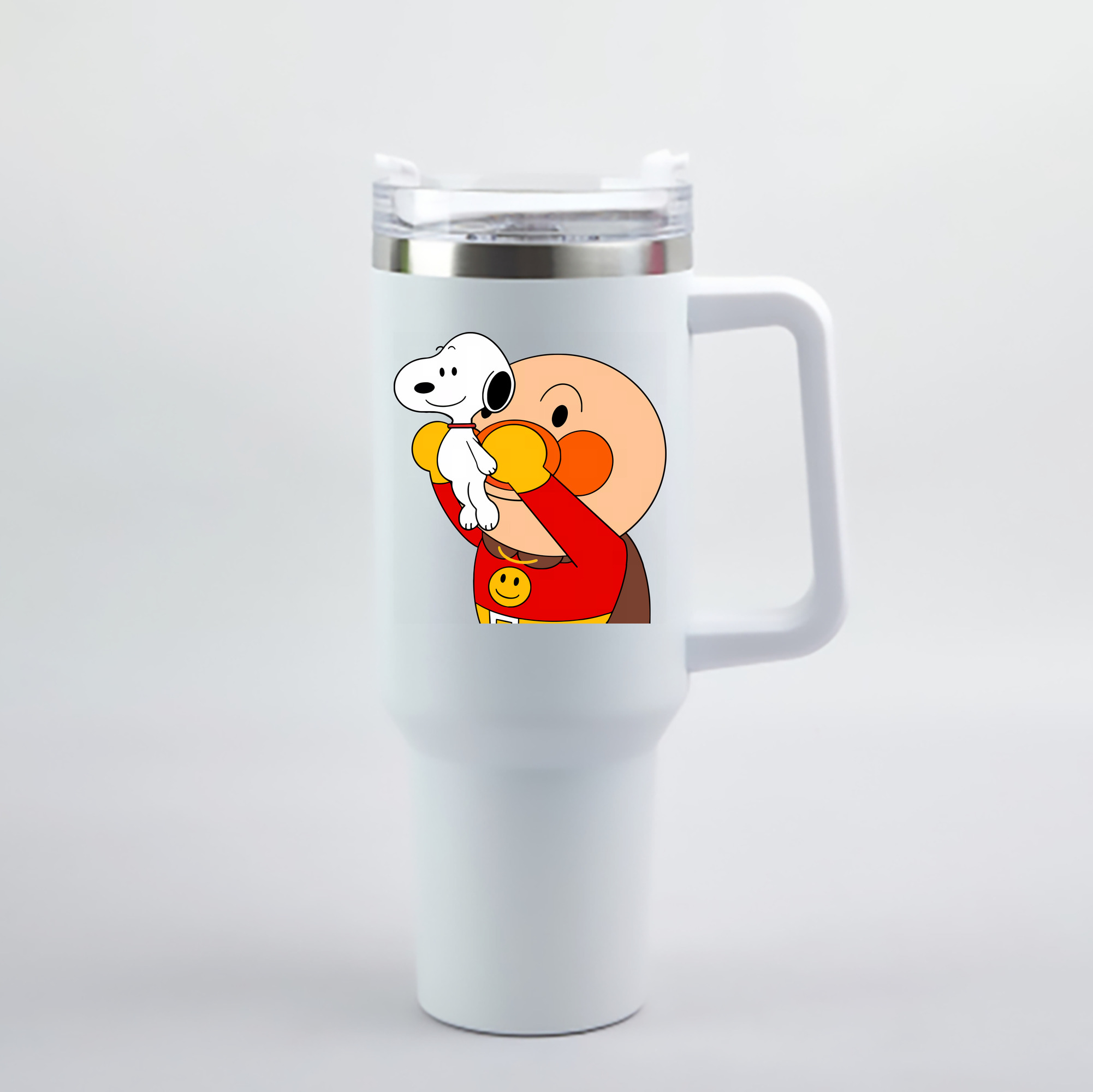 （画像用） アンパンマン Anpanman 1200mL車用タンブラー - クリスタルステッカー（プラスチックストロー付き）