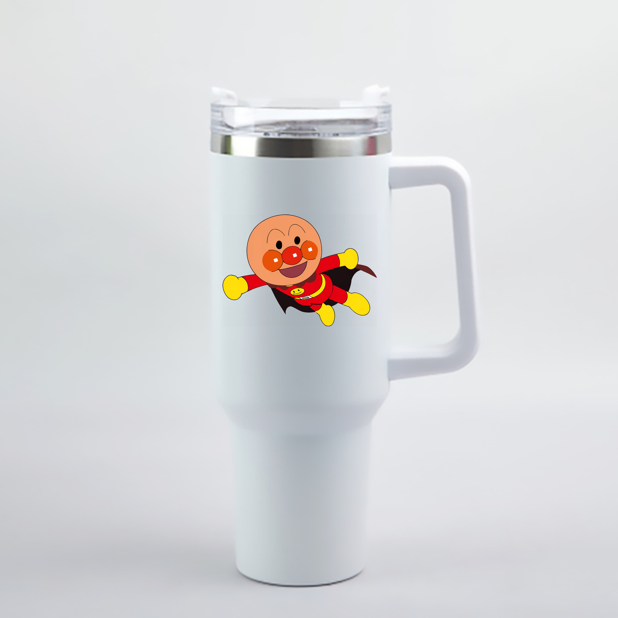 （画像用） アンパンマン Anpanman 1200mL車用タンブラー - クリスタルステッカー（プラスチックストロー付き）