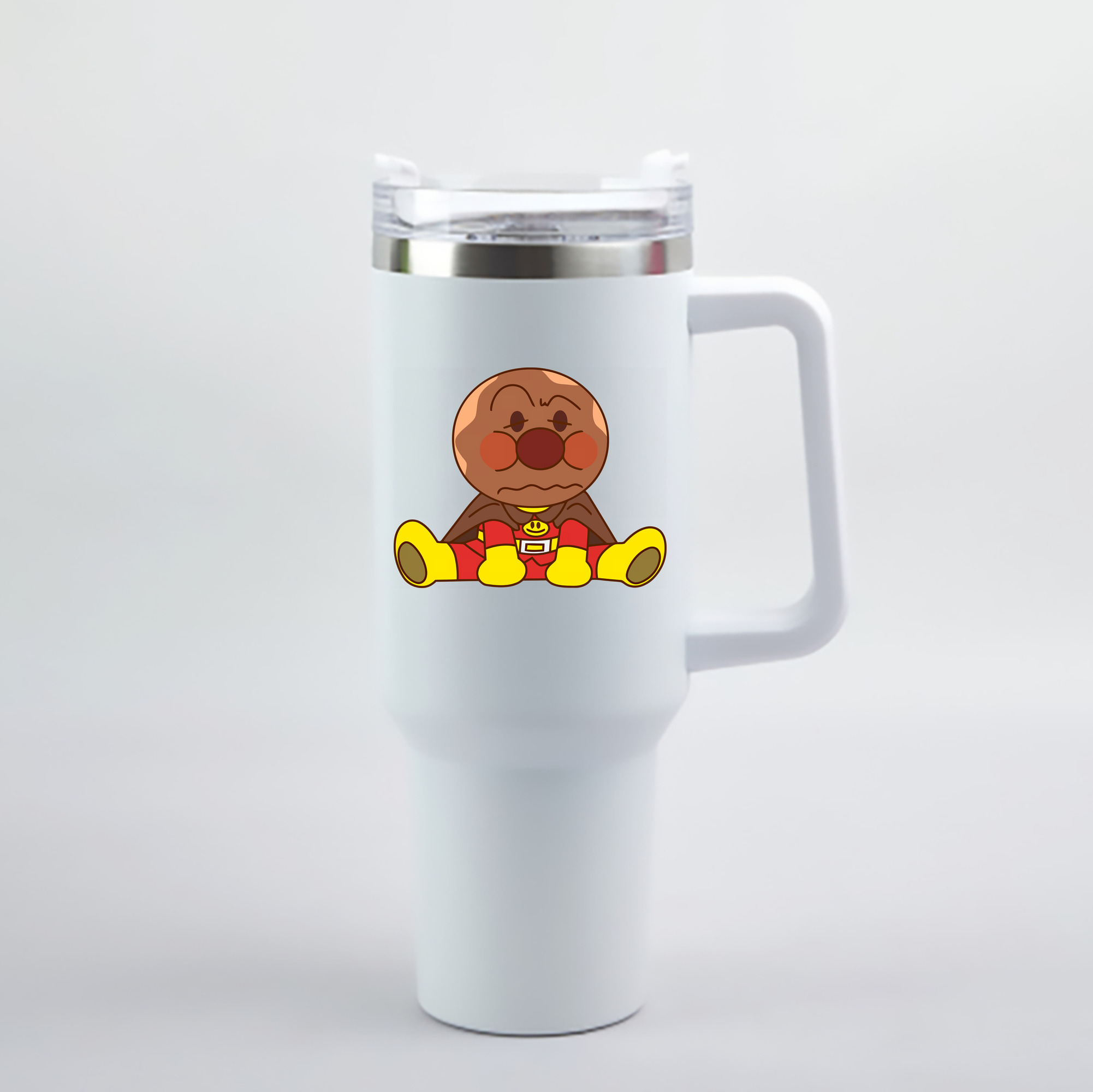 （画像用） アンパンマン Anpanman 1200mL車用タンブラー - クリスタルステッカー（プラスチックストロー付き）