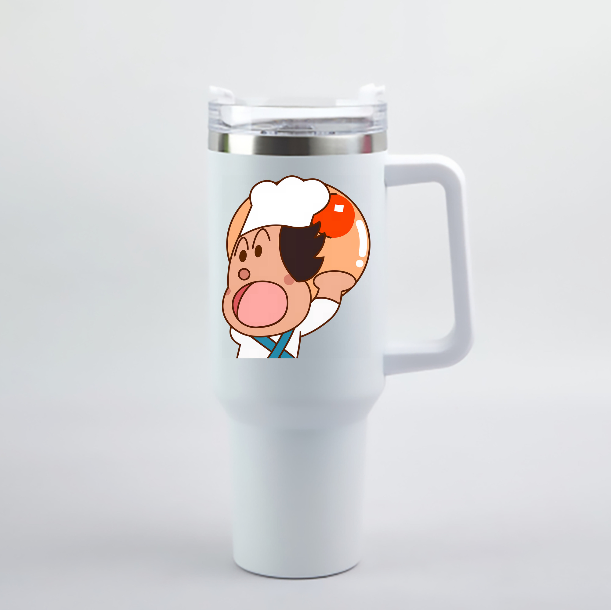 （画像用） アンパンマン Anpanman 1200mL車用タンブラー - クリスタルステッカー（プラスチックストロー付き）
