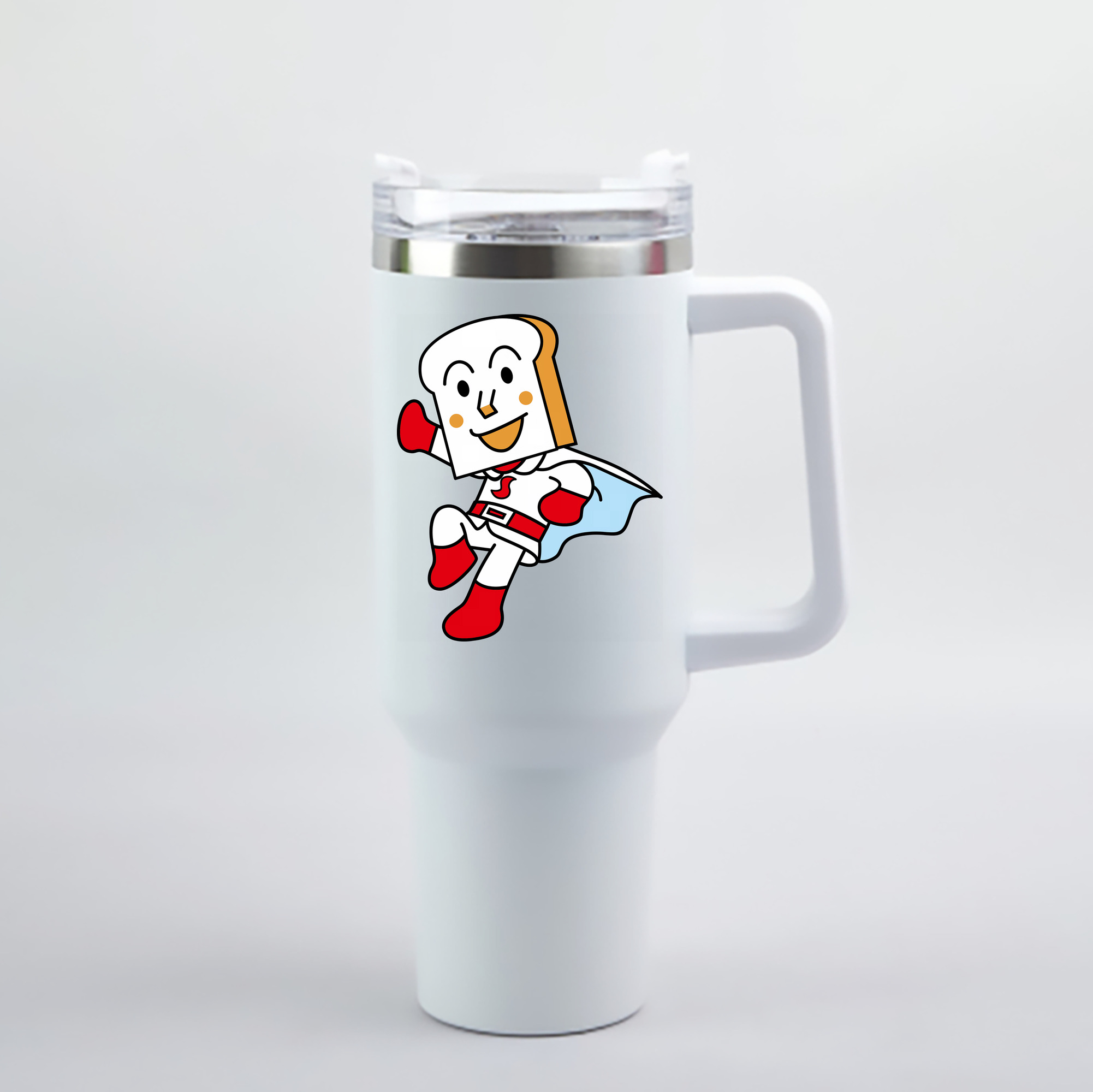 （画像用） アンパンマン Anpanman 1200mL車用タンブラー - クリスタルステッカー（プラスチックストロー付き）