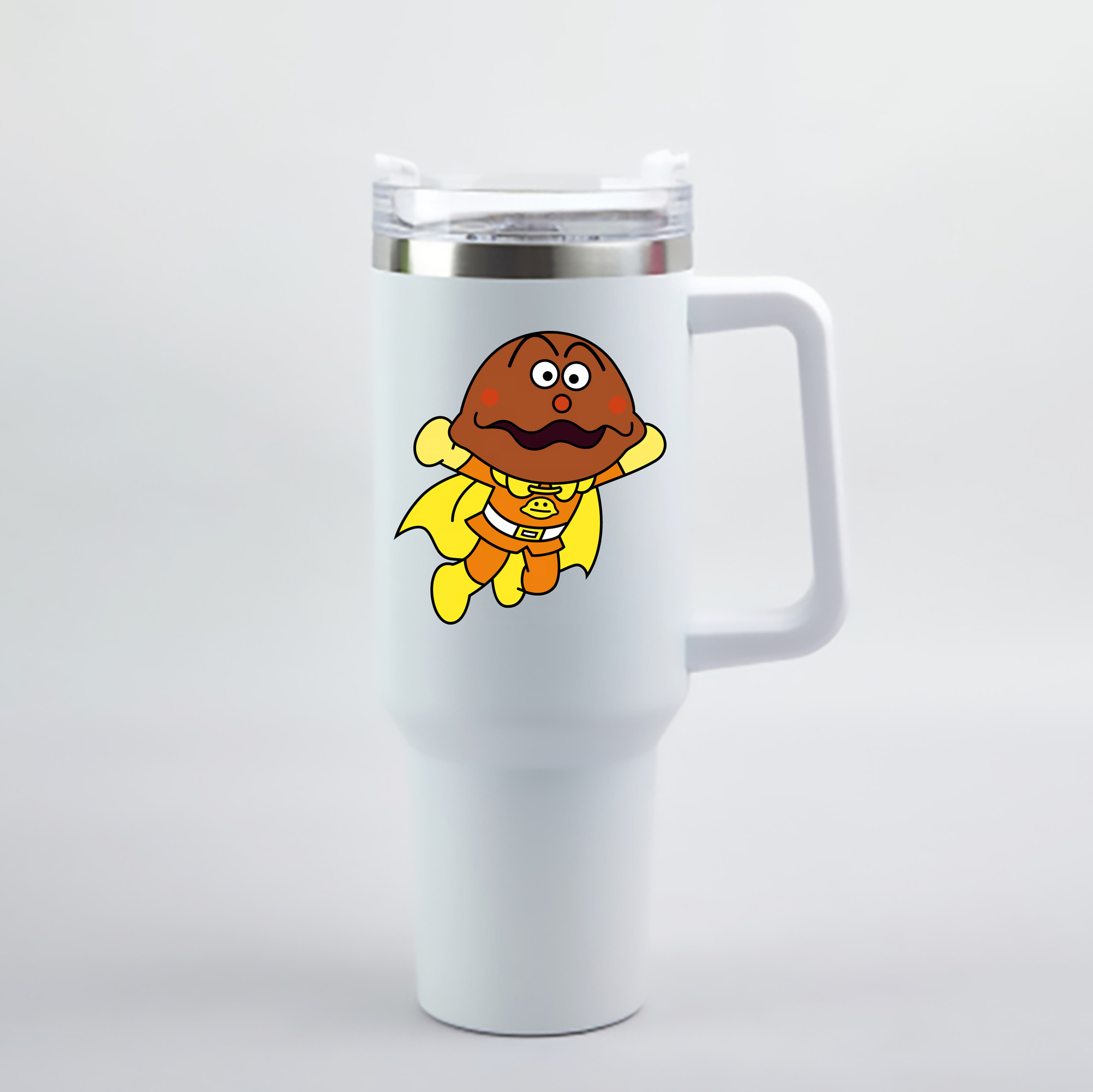 （画像用） アンパンマン Anpanman 1200mL車用タンブラー - クリスタルステッカー（プラスチックストロー付き）