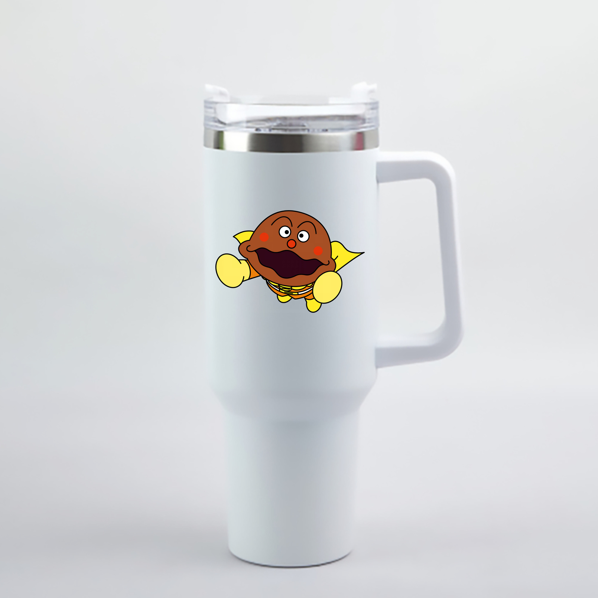 （画像用） アンパンマン Anpanman 1200mL車用タンブラー - クリスタルステッカー（プラスチックストロー付き）