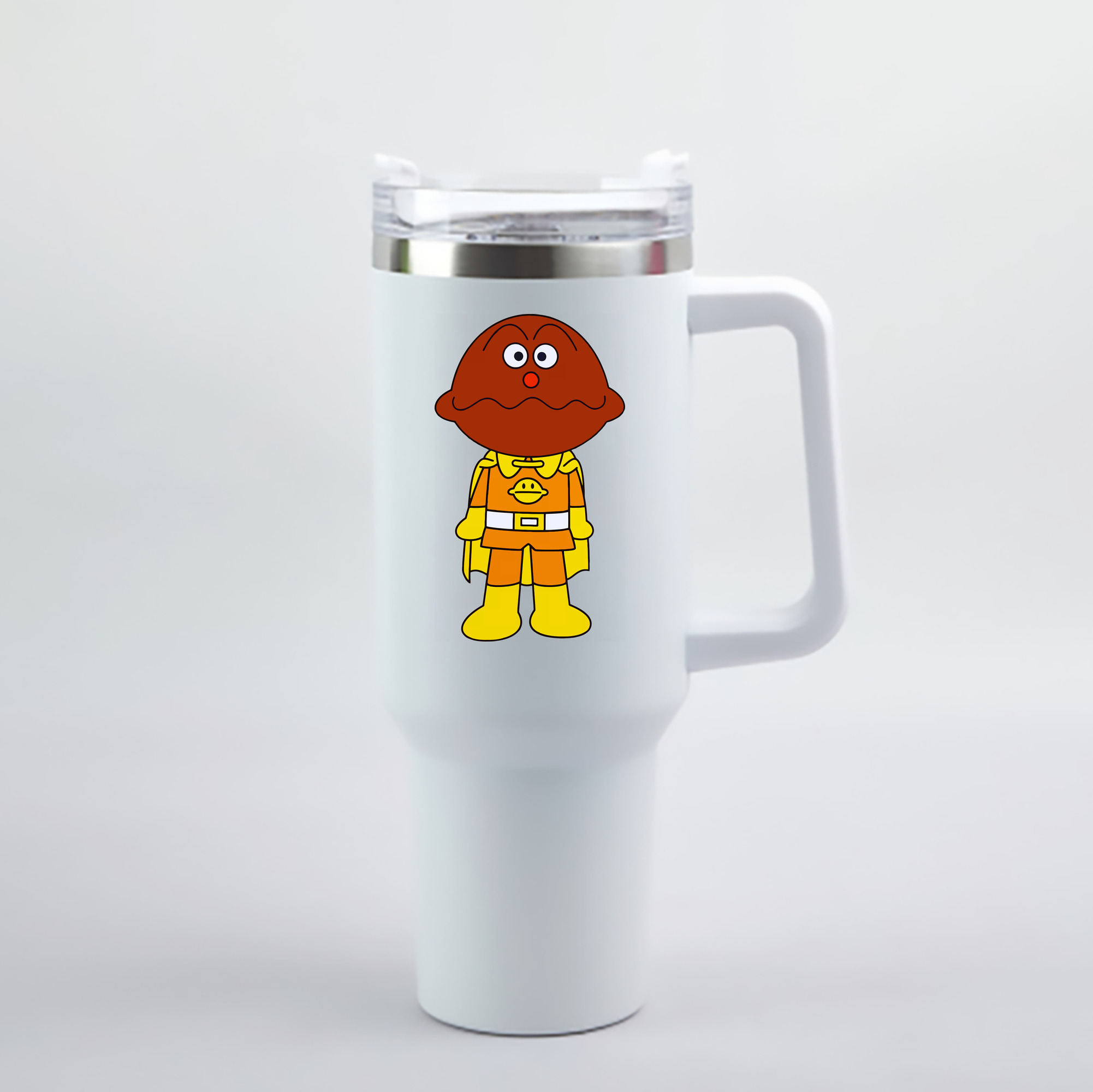 （画像用） アンパンマン Anpanman 1200mL車用タンブラー - クリスタルステッカー（プラスチックストロー付き）