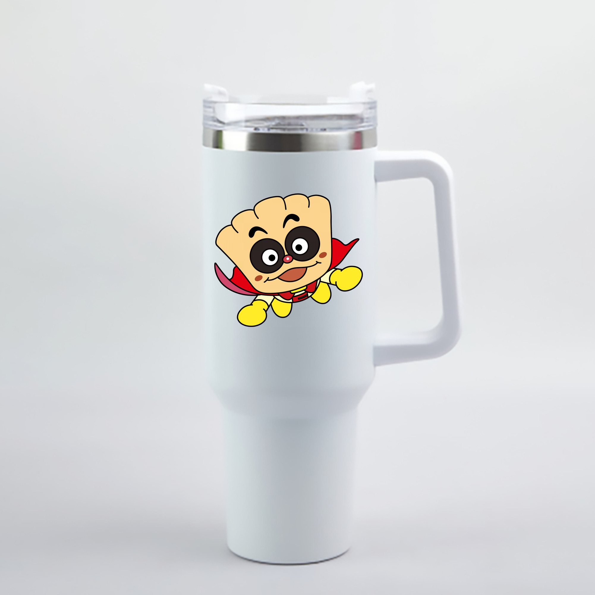 （画像用） アンパンマン Anpanman 1200mL車用タンブラー - クリスタルステッカー（プラスチックストロー付き）
