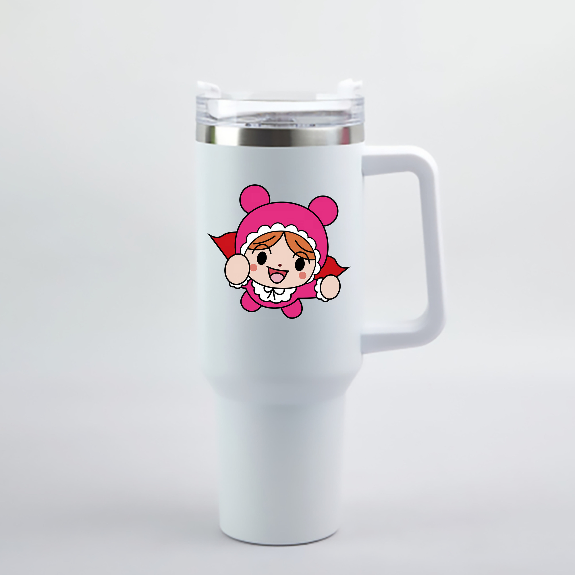 （画像用） アンパンマン Anpanman 1200mL車用タンブラー - クリスタルステッカー（プラスチックストロー付き）