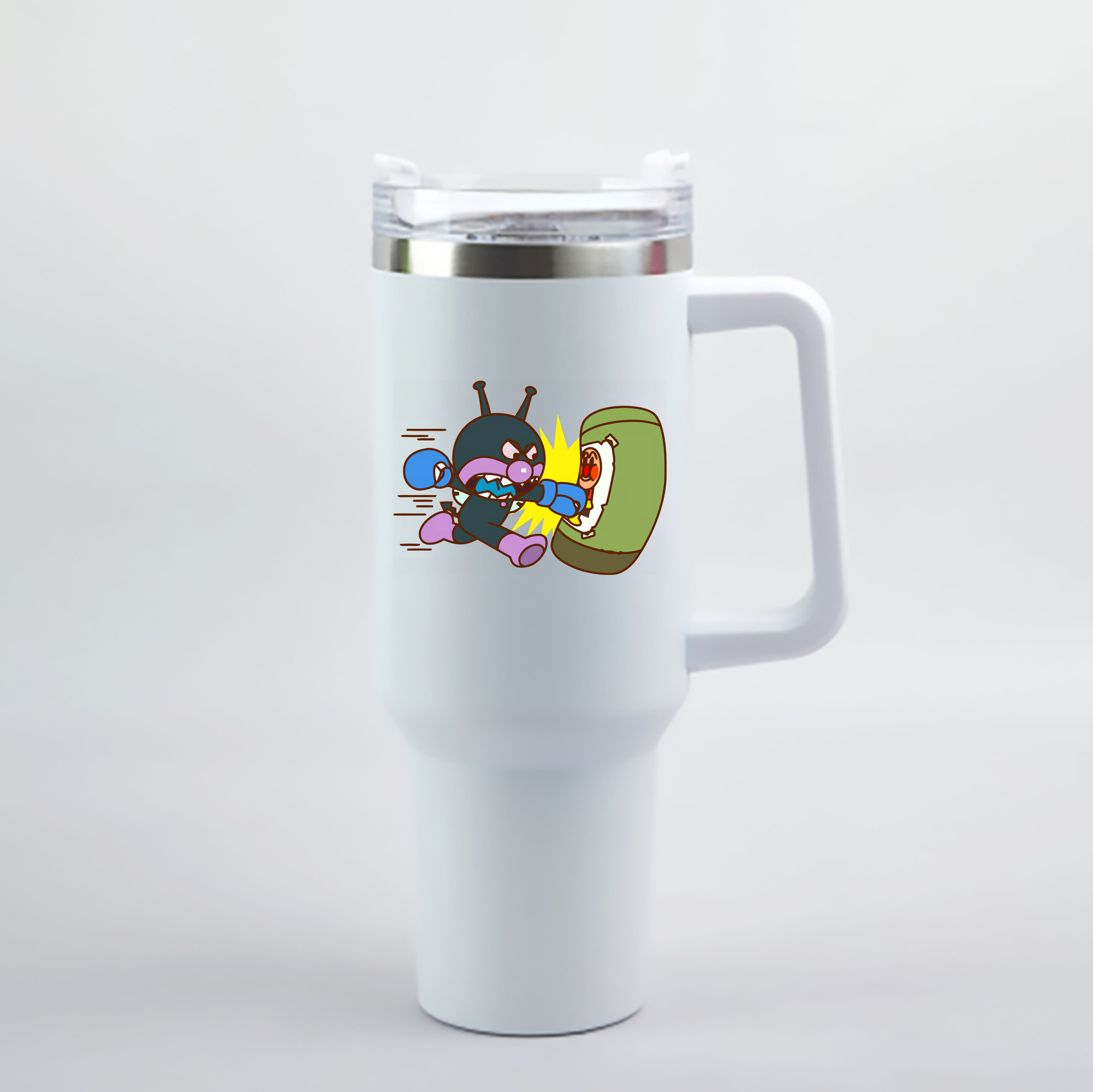 （画像用） アンパンマン Anpanman 1200mL車用タンブラー - クリスタルステッカー（プラスチックストロー付き）
