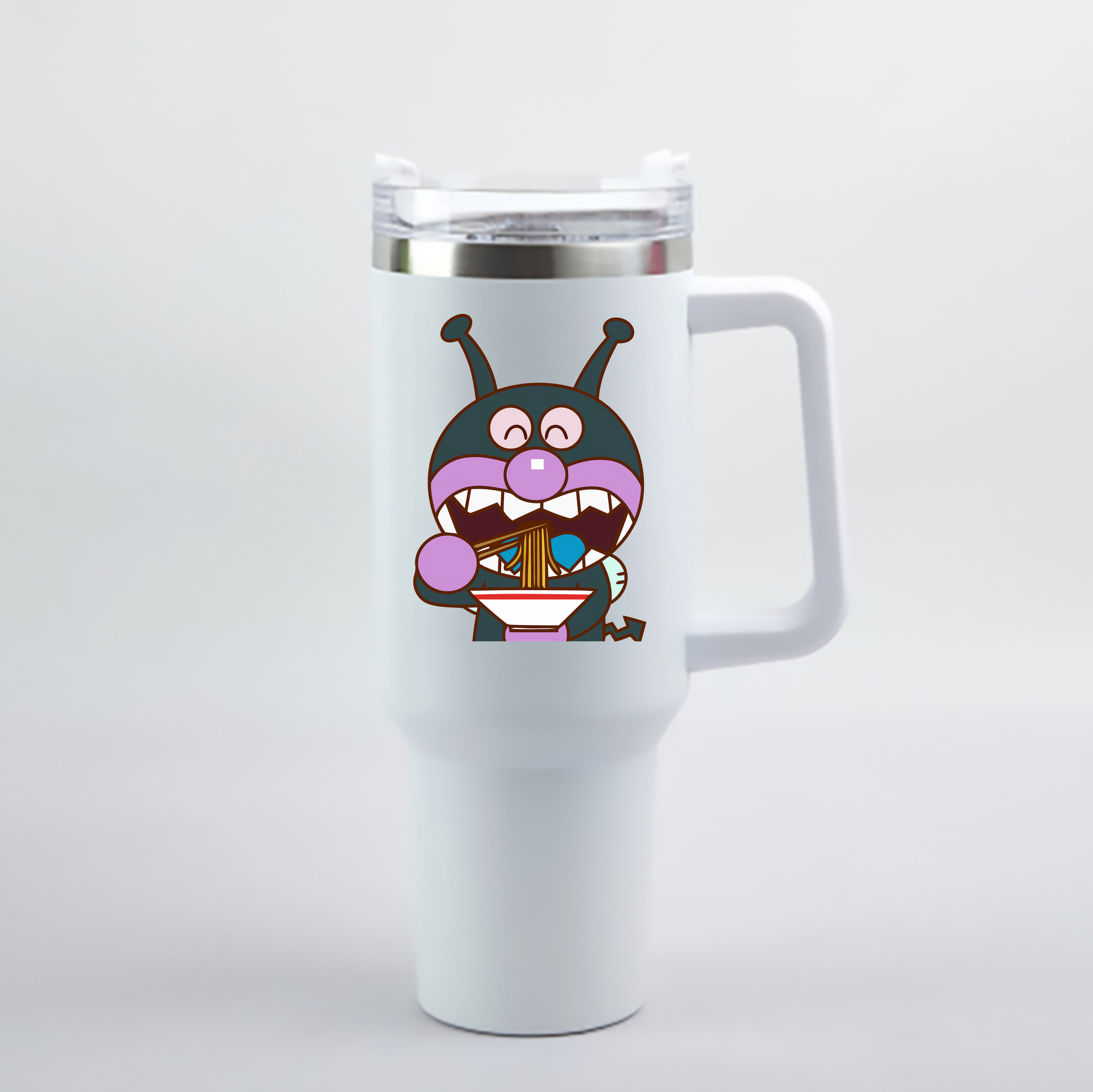 （画像用） アンパンマン Anpanman 1200mL車用タンブラー - クリスタルステッカー（プラスチックストロー付き）