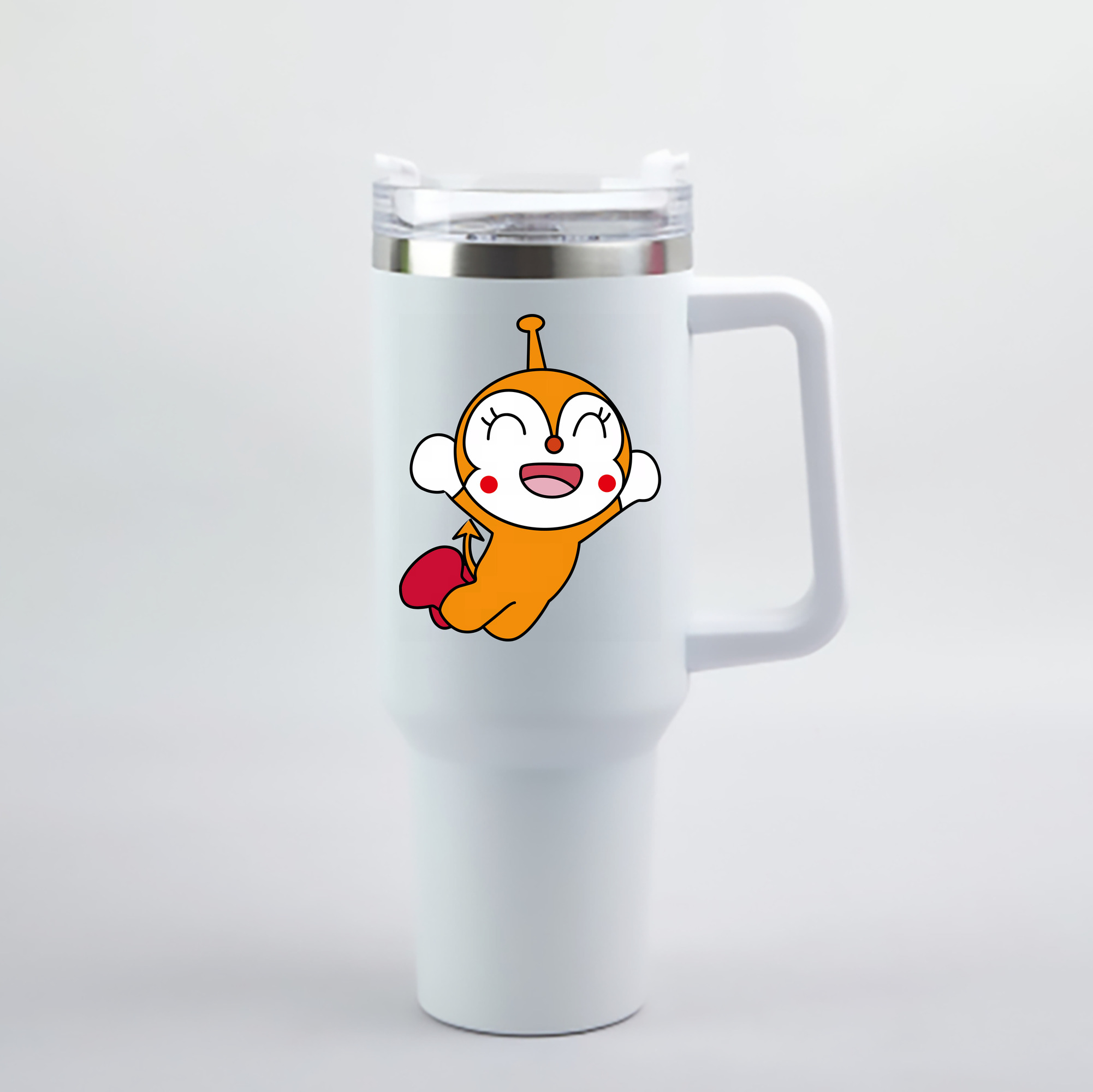 （画像用） アンパンマン Anpanman 1200mL車用タンブラー - クリスタルステッカー（プラスチックストロー付き）