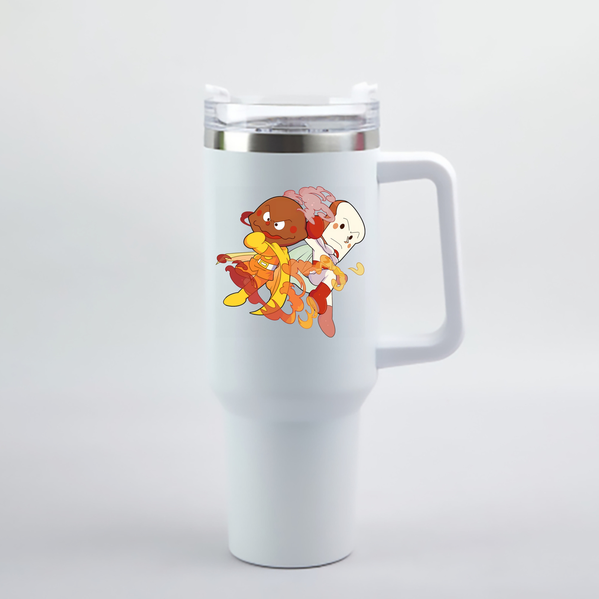 （画像用） アンパンマン Anpanman 1200mL車用タンブラー - クリスタルステッカー（プラスチックストロー付き）