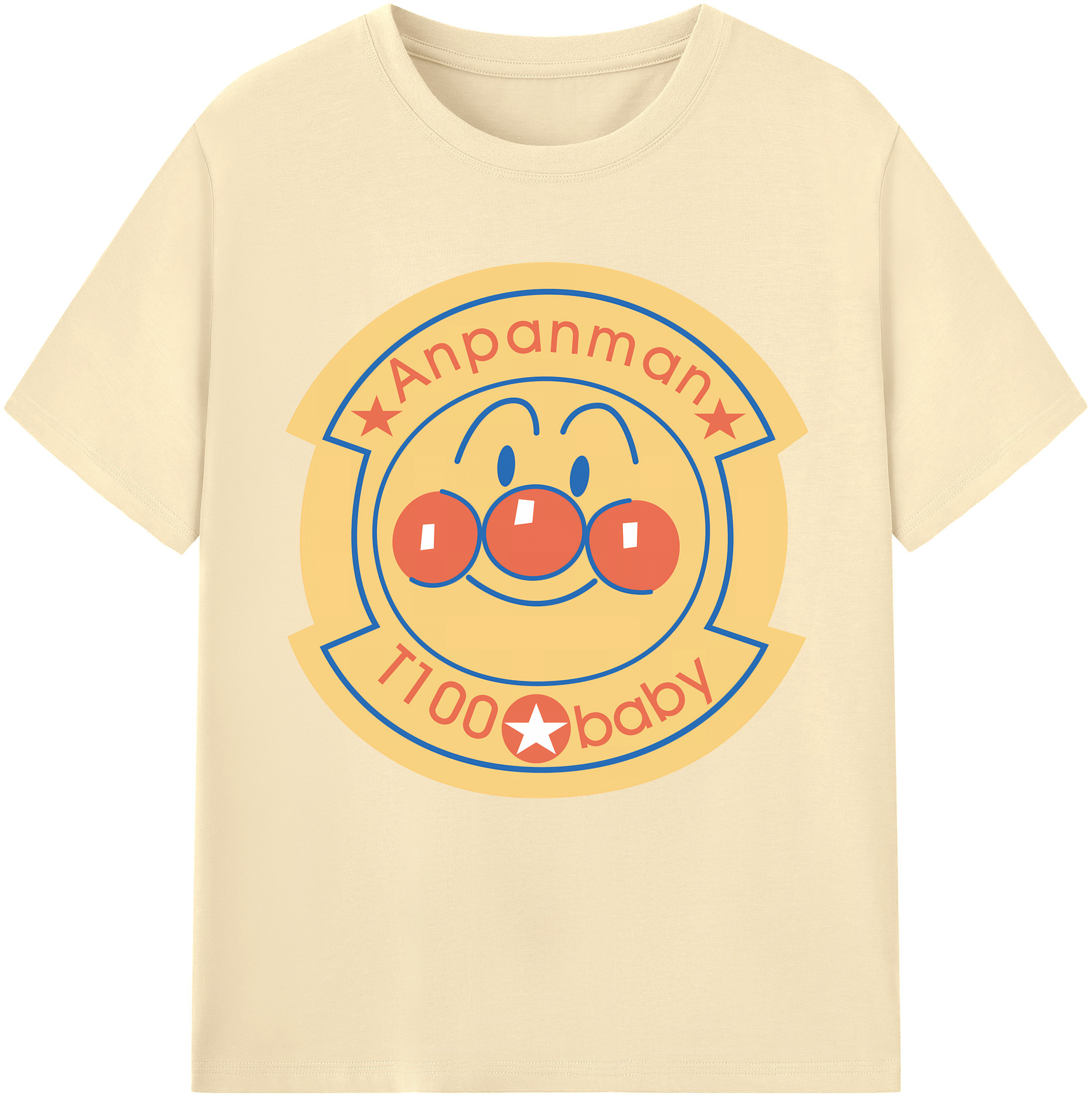 （画像用） アンパンマン Anpanman 綿100％半袖Tシャツ（フロントプリント）
