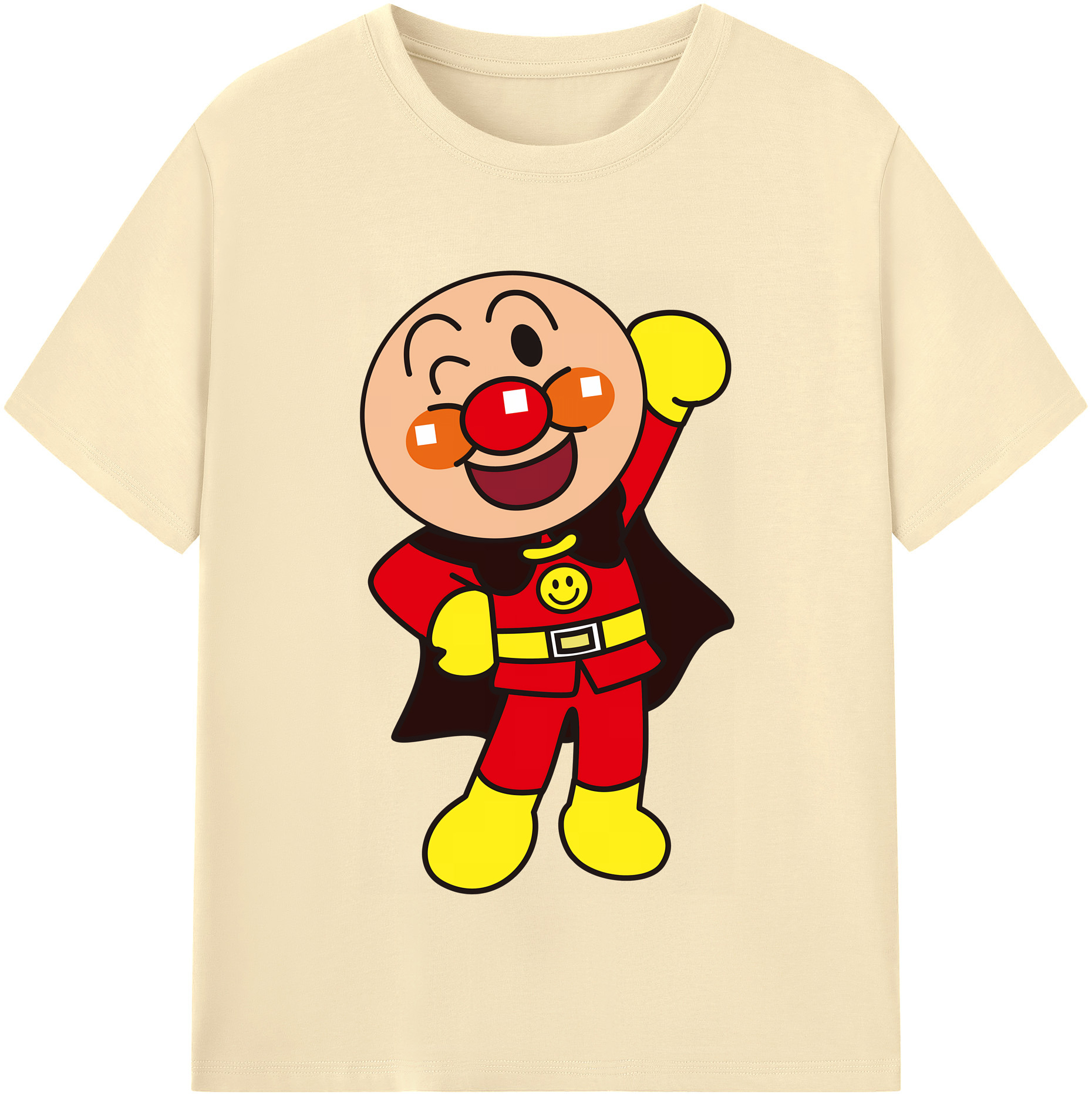 （画像用） アンパンマン Anpanman 綿100％半袖Tシャツ（フロントプリント）