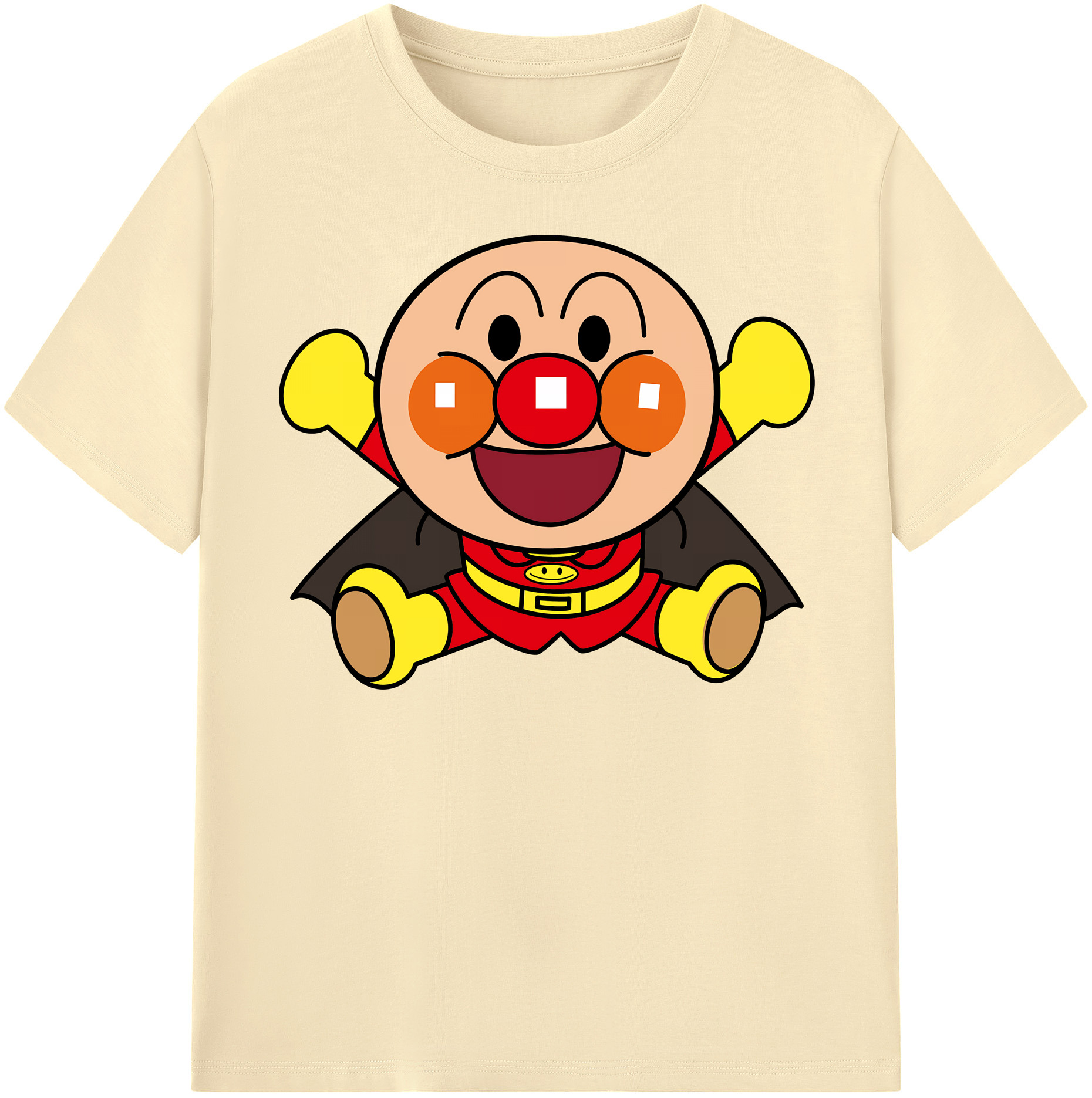 （画像用） アンパンマン Anpanman 綿100％半袖Tシャツ（フロントプリント）