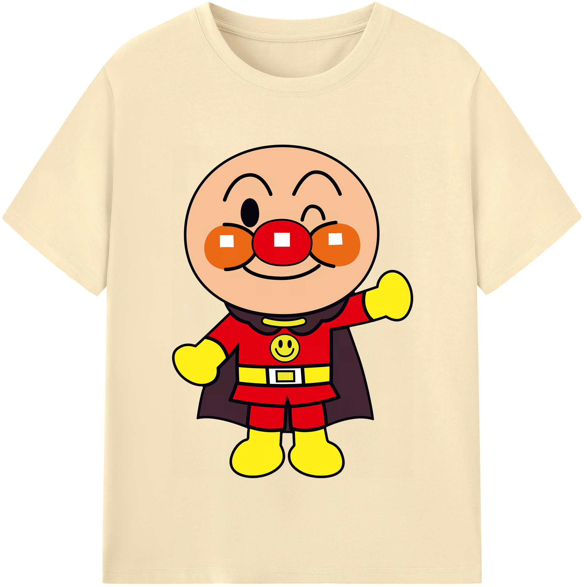 （画像用） アンパンマン Anpanman 綿100％半袖Tシャツ（フロントプリント）
