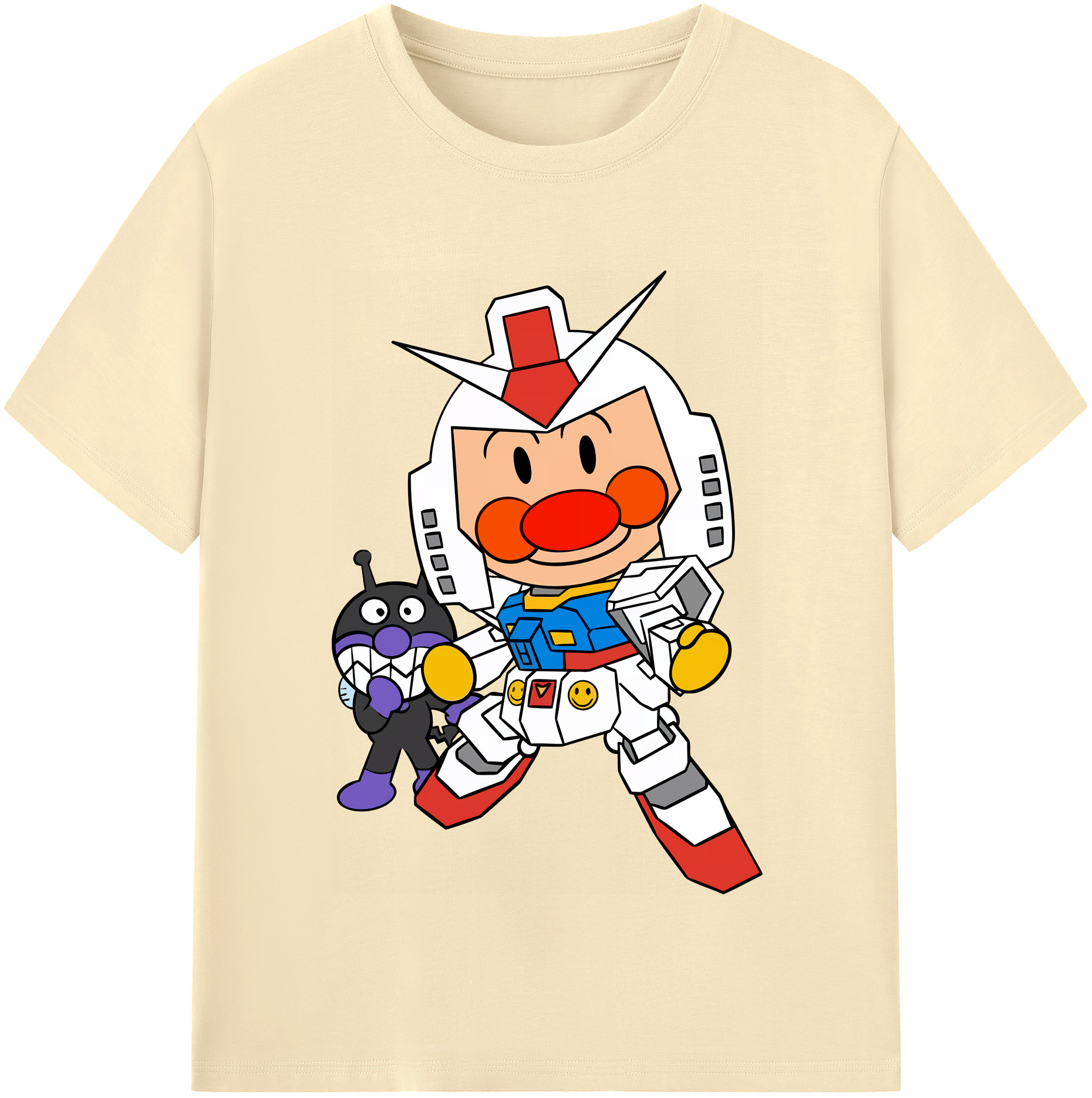 （画像用） アンパンマン Anpanman 綿100％半袖Tシャツ（フロントプリント）