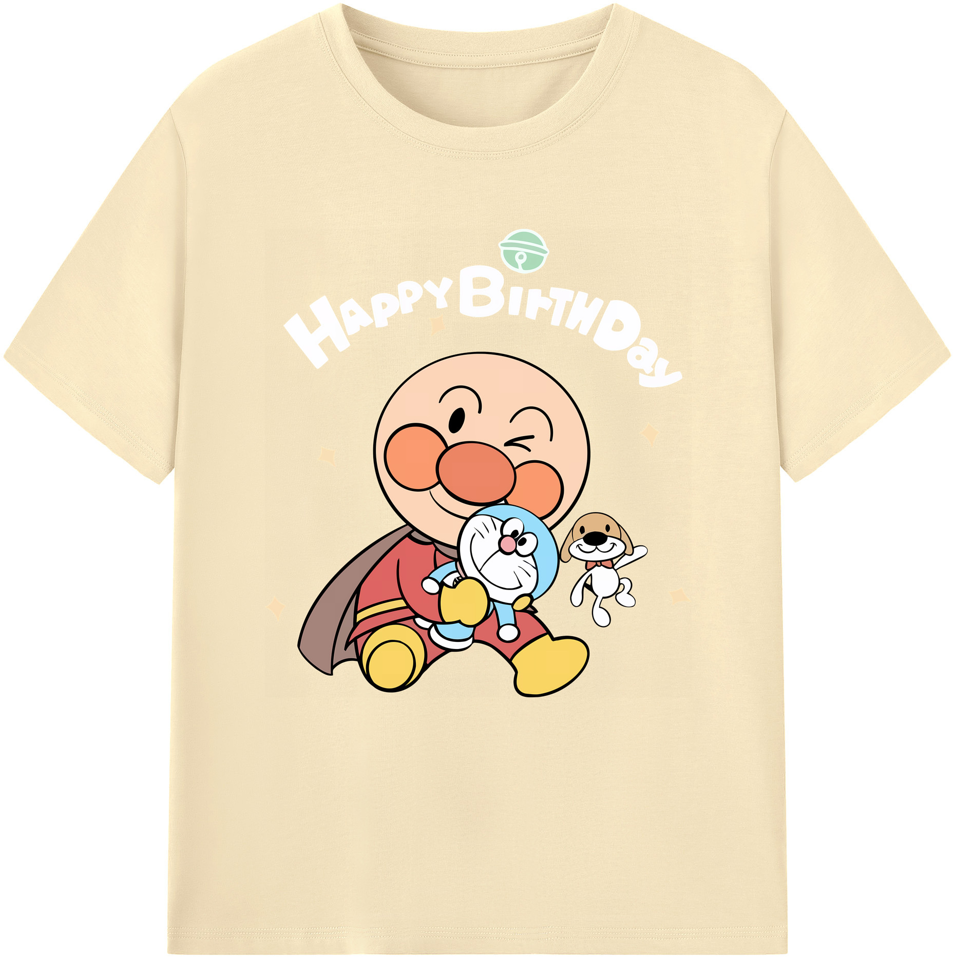 （画像用） アンパンマン Anpanman 綿100％半袖Tシャツ（フロントプリント）
