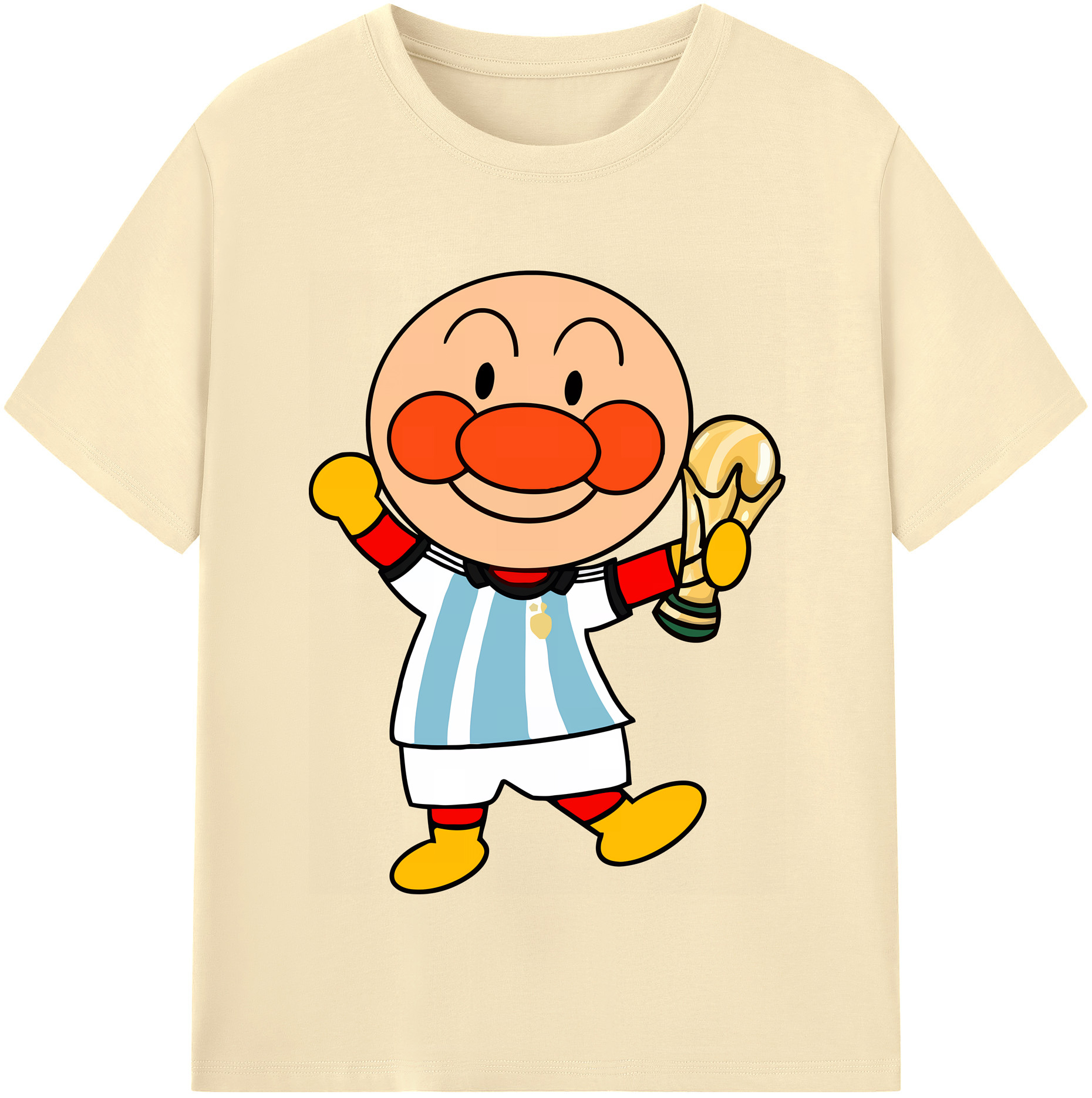 （画像用） アンパンマン Anpanman 綿100％半袖Tシャツ（フロントプリント）